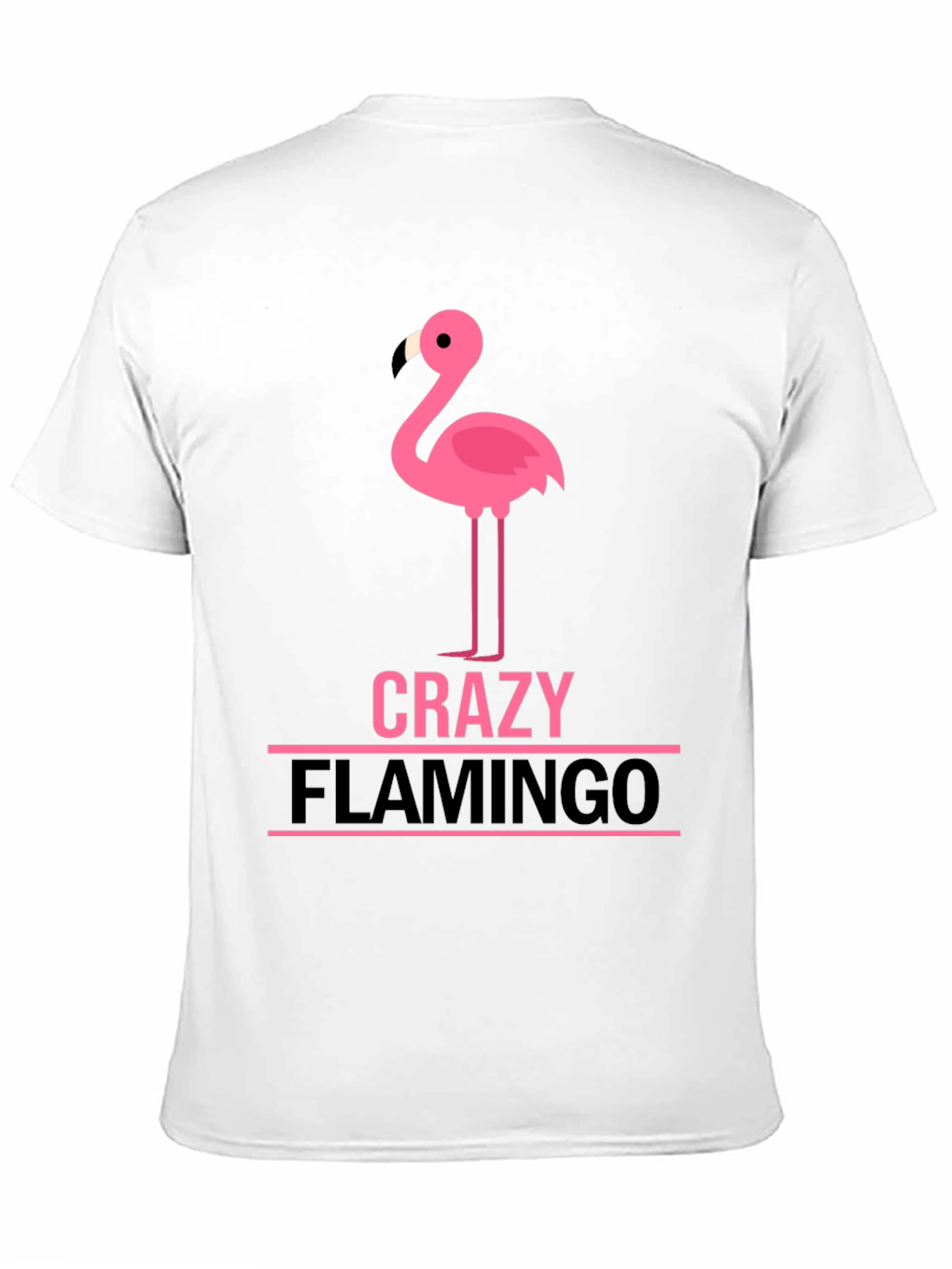 Crazy Flamingo Graphic T-Shirt - Black Cotton Tee