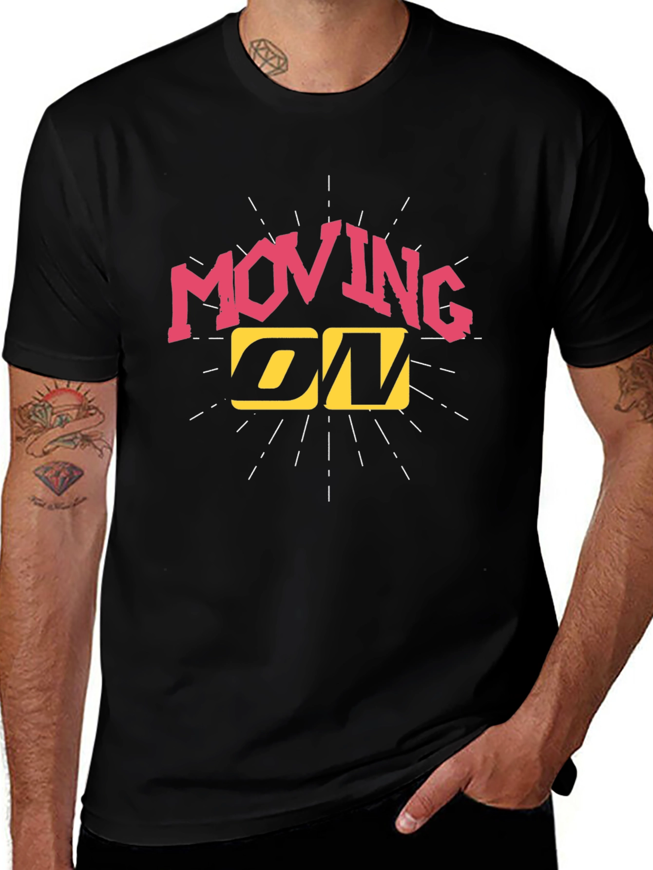 Moving On Graphic Tee - Black T-Shirt