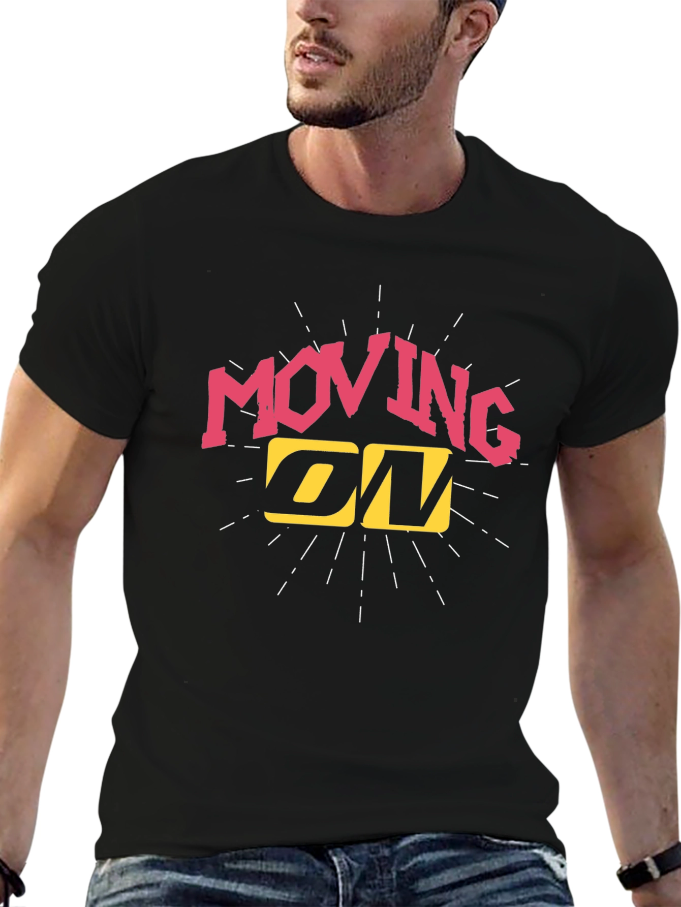 Moving On Graphic Tee - Black T-Shirt