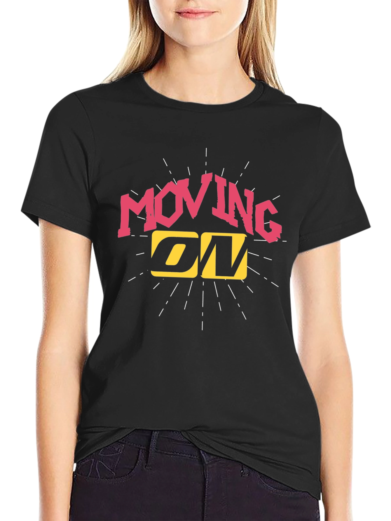 Moving On Graphic Tee - Black T-Shirt