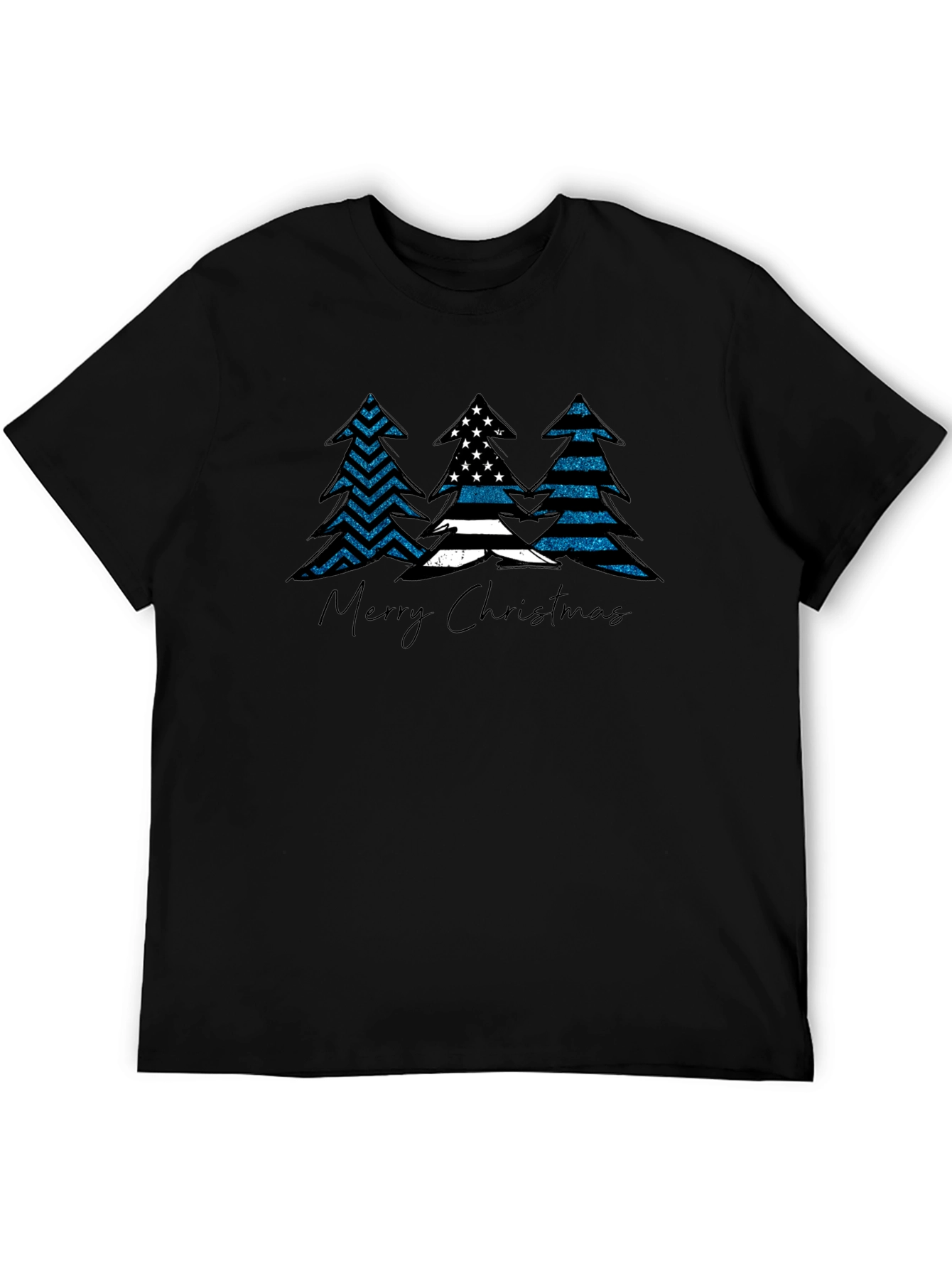 Thin Blue Line Christmas Tree Shirt