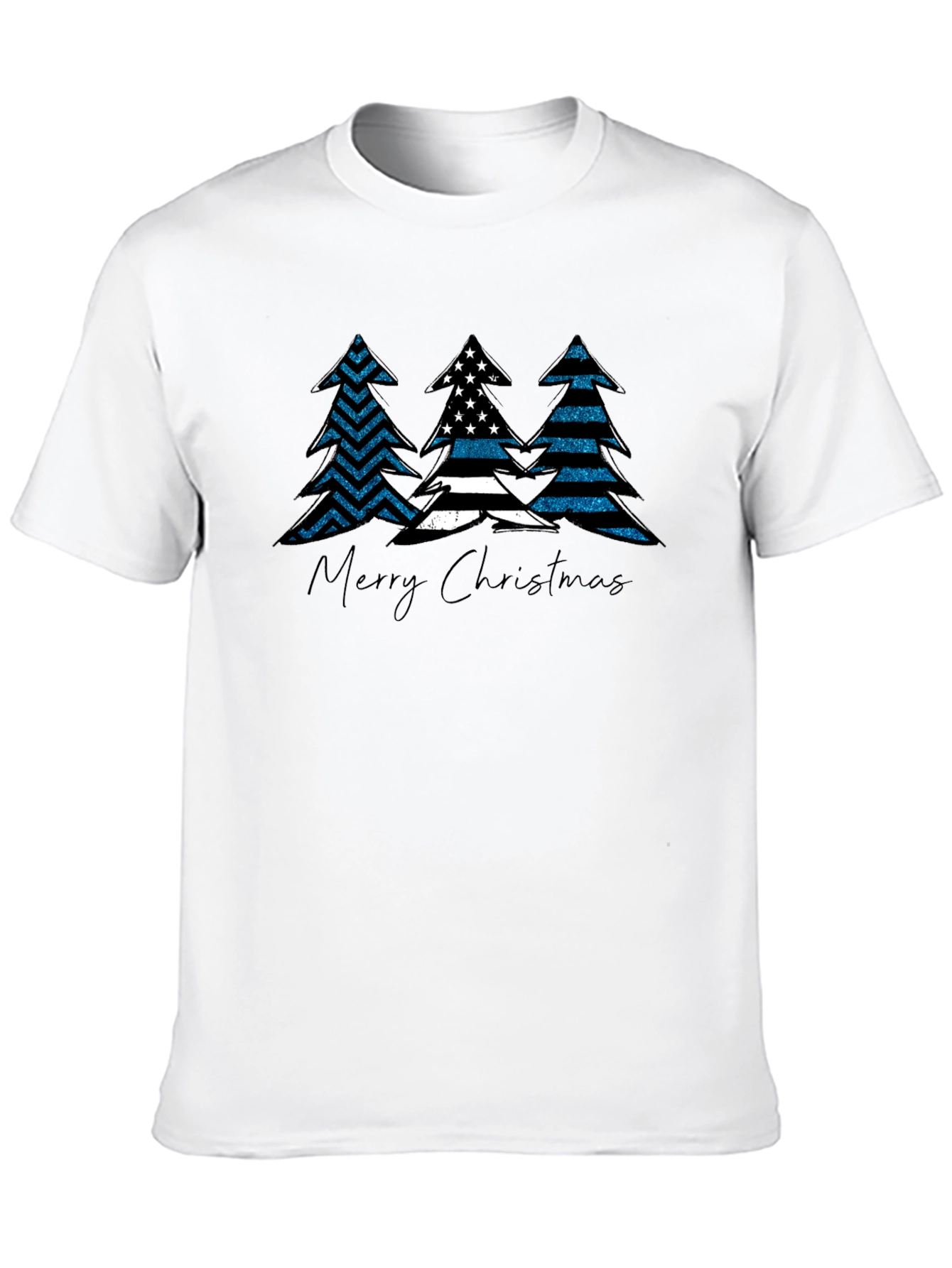 Thin Blue Line Christmas Tree Shirt