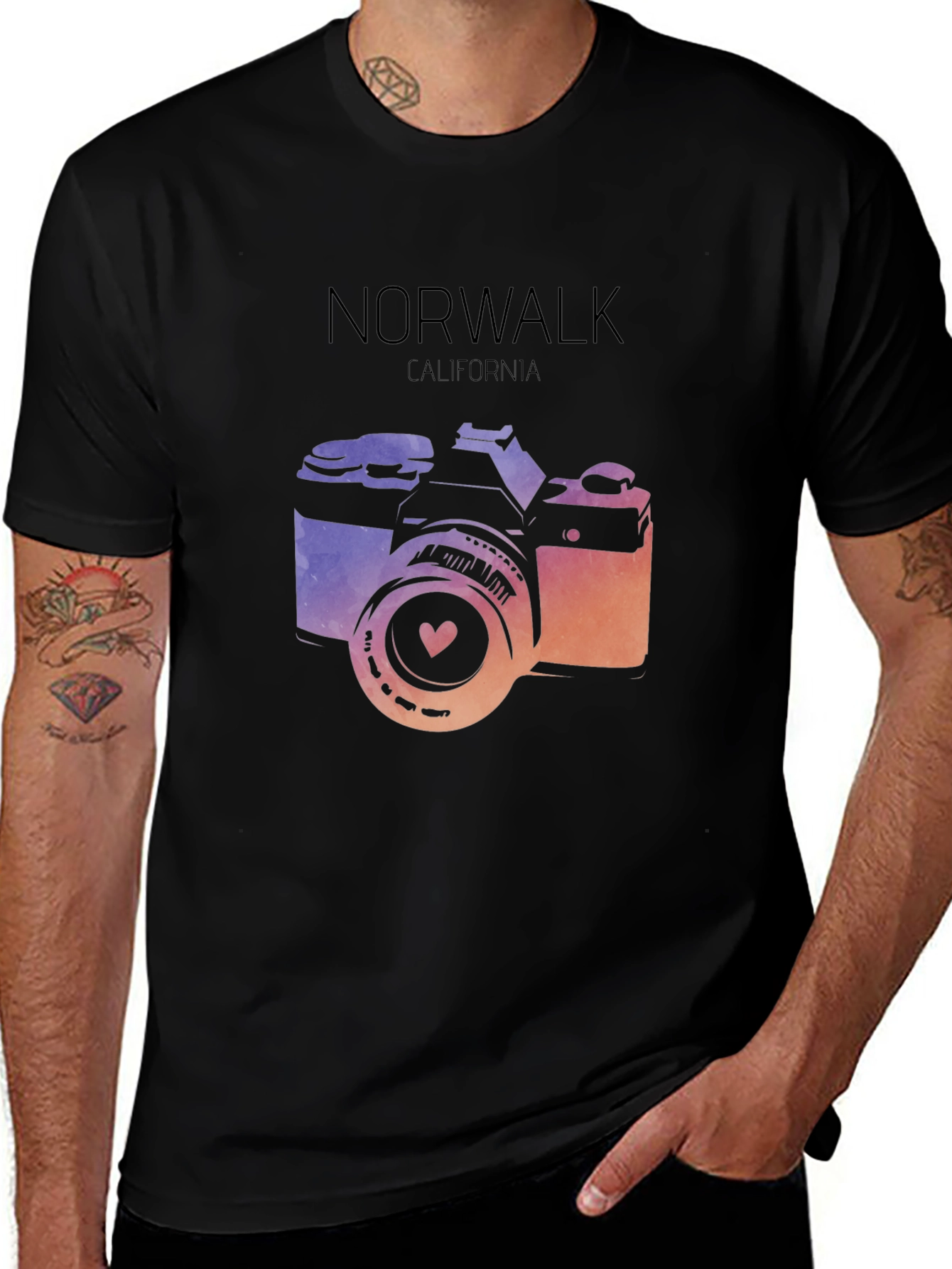 Norwalk California Camera Graphic T-Shirt