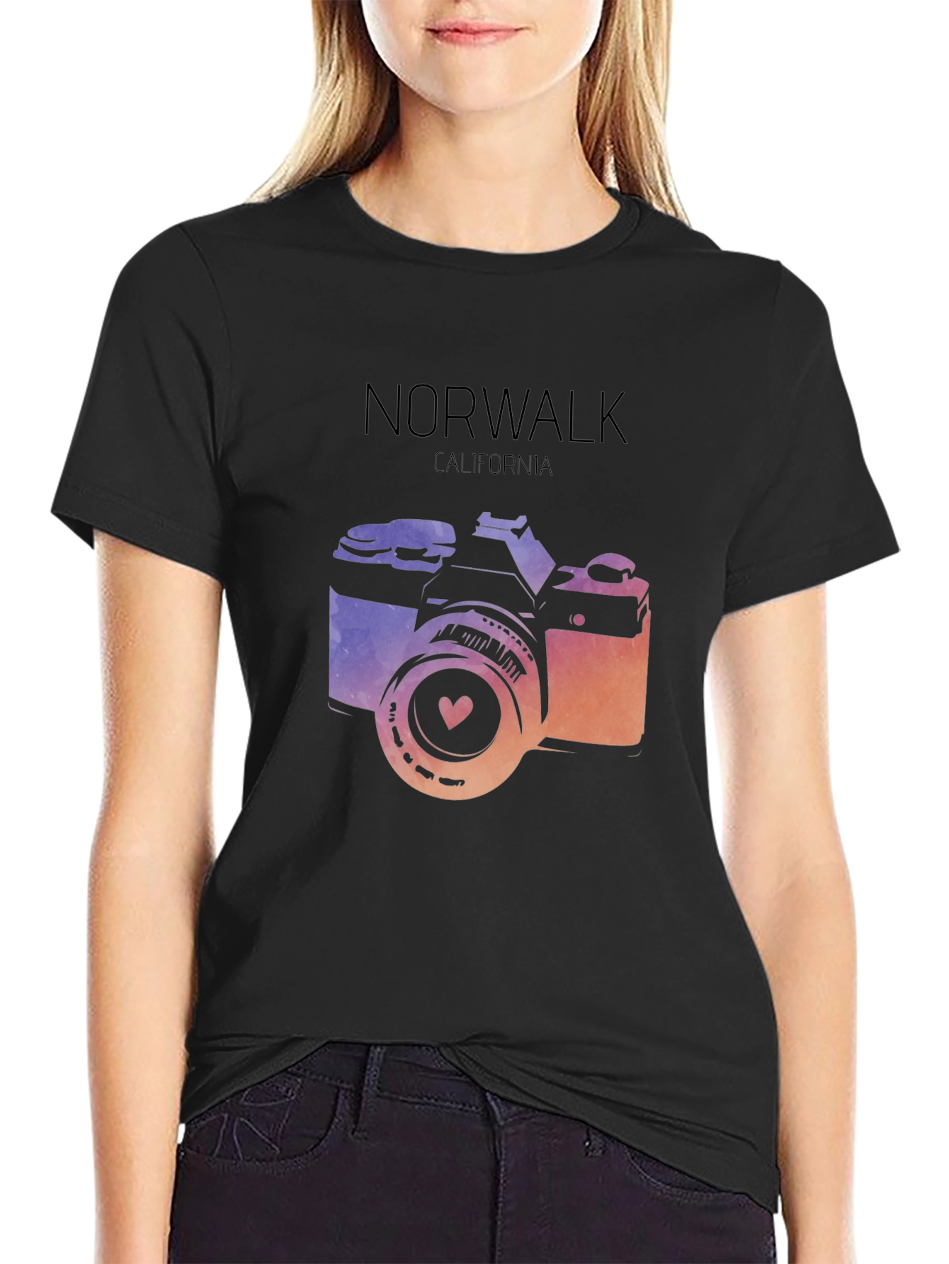 Norwalk California Camera Graphic T-Shirt