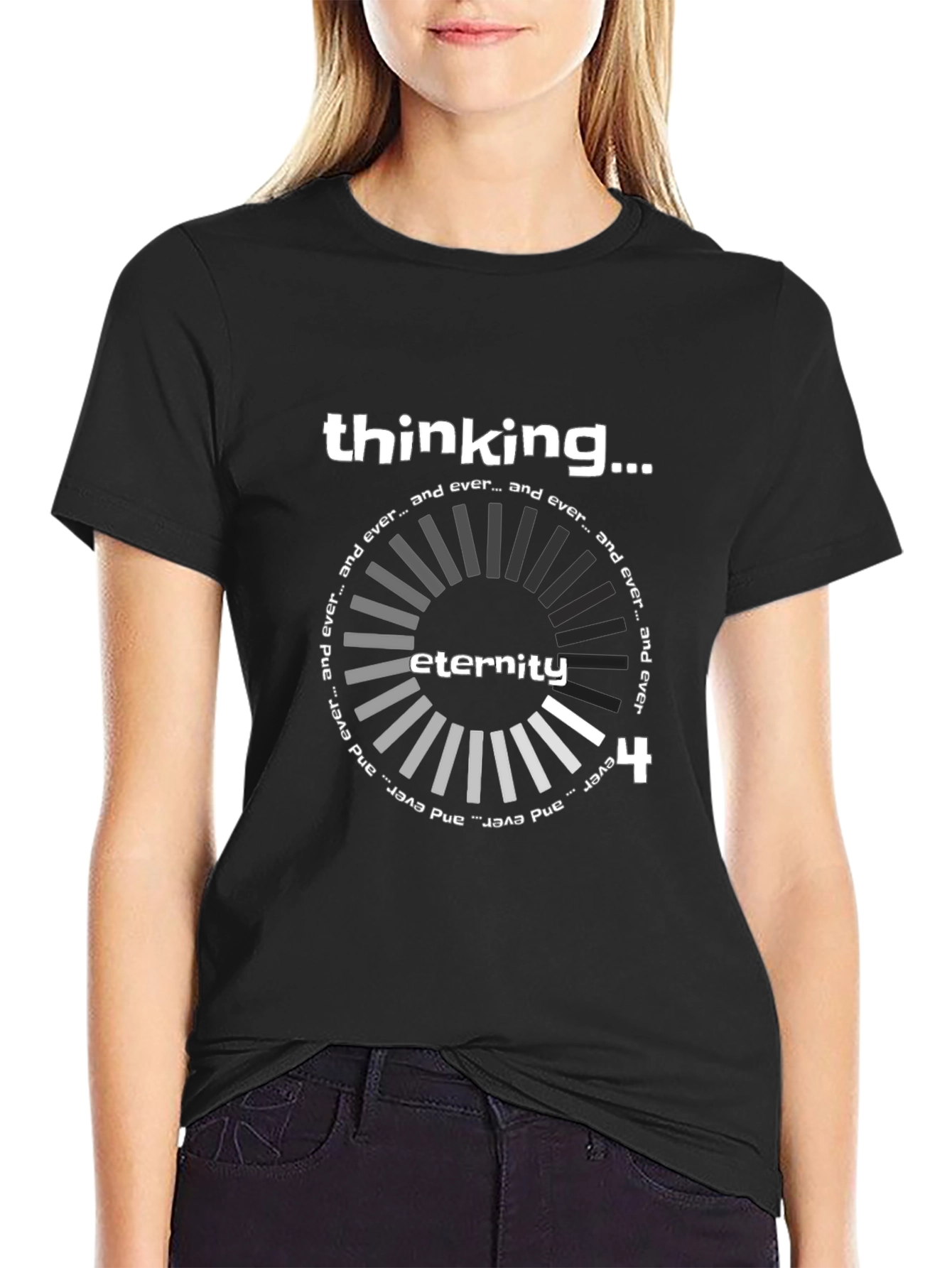 Thinking Eternity Black Graphic Tee