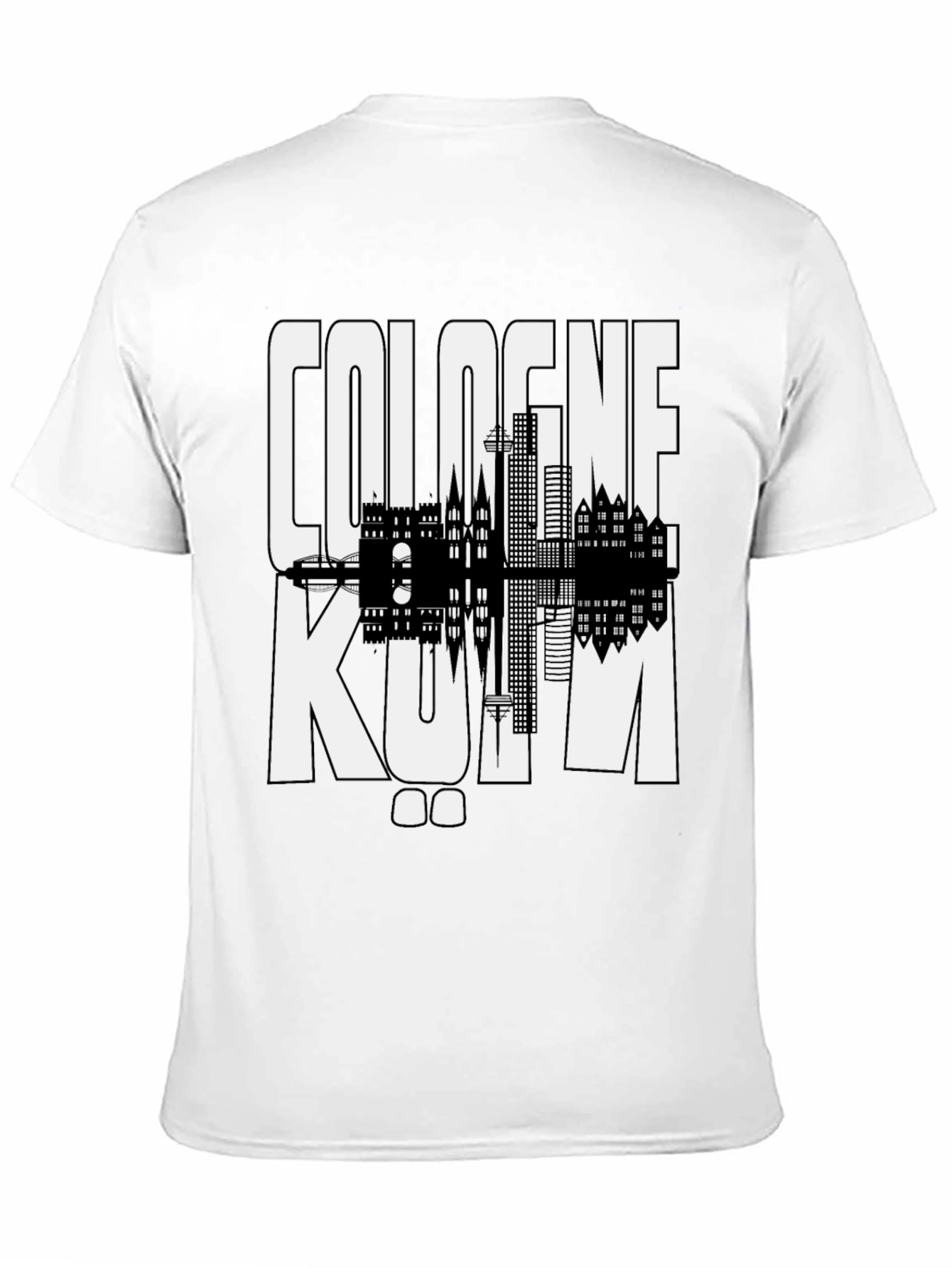 Cologne Germany Graphic Tee - Black Cityscape Shirt