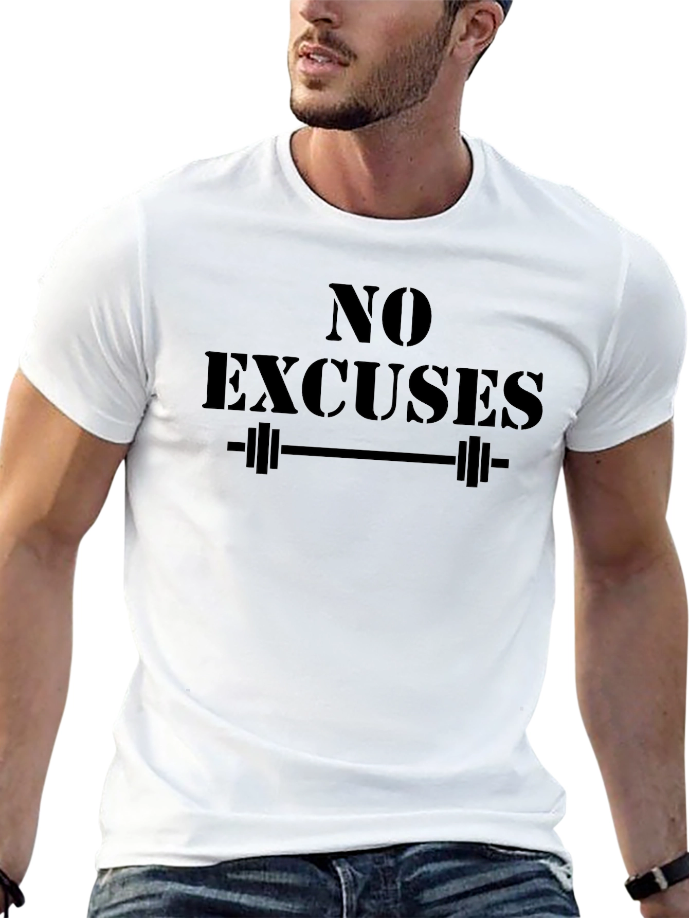 No Excuses Gym T-Shirt - Motivational Workout Tee