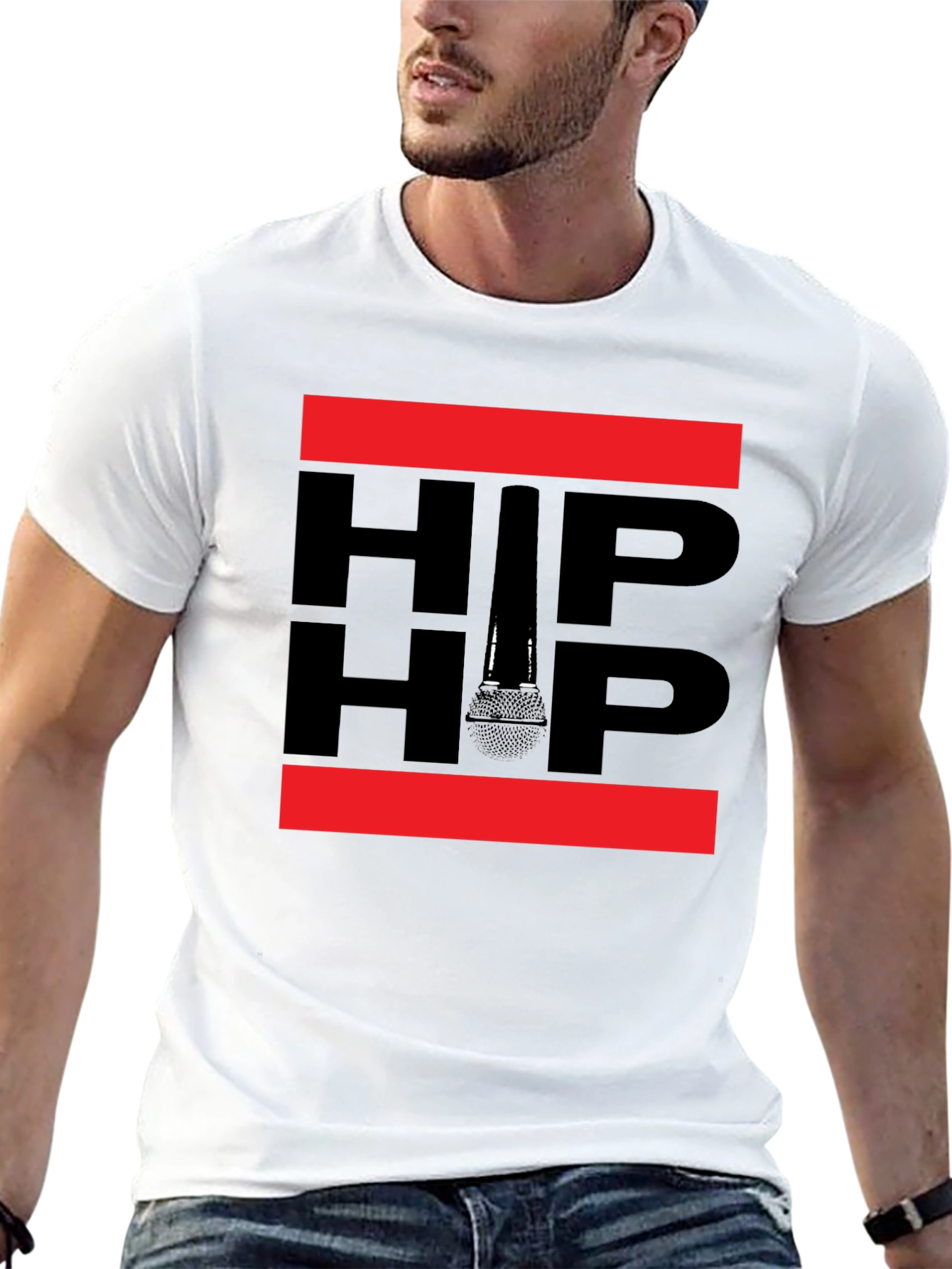 Hip Hop Microphone Graphic T-Shirt - Music Inspired Tee