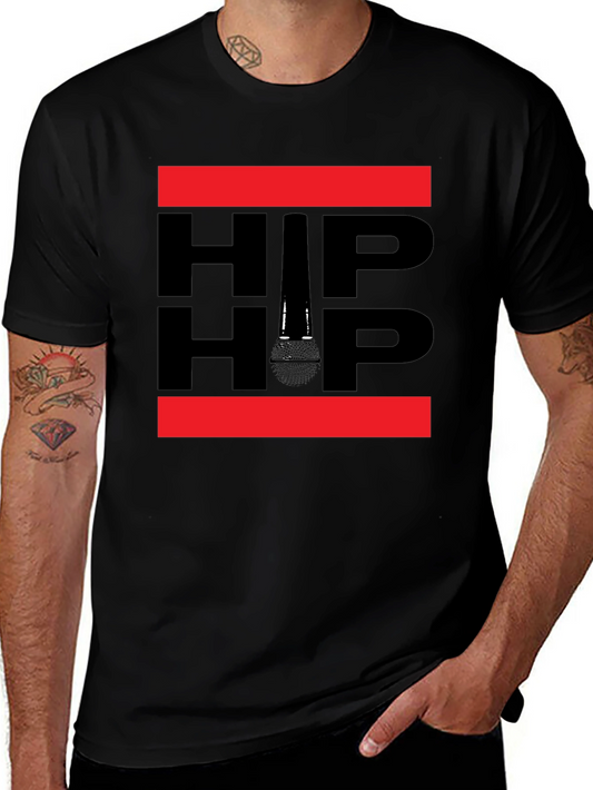 Hip Hop Microphone Graphic T-Shirt - Music Inspired Tee