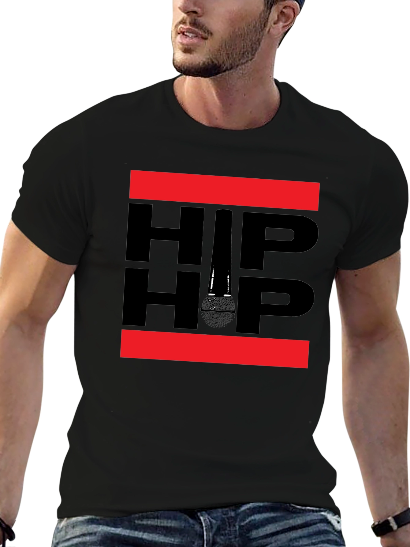 Hip Hop Microphone Graphic T-Shirt - Music Inspired Tee