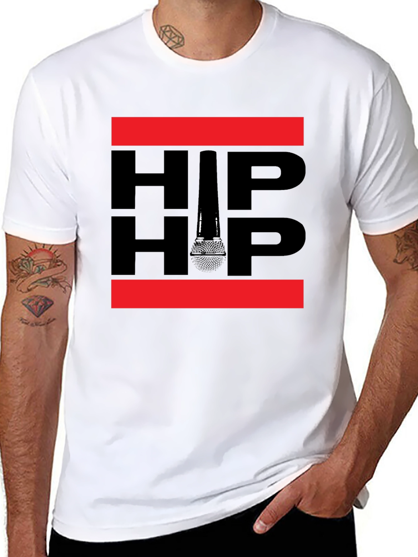 Hip Hop Microphone Graphic T-Shirt - Music Inspired Tee
