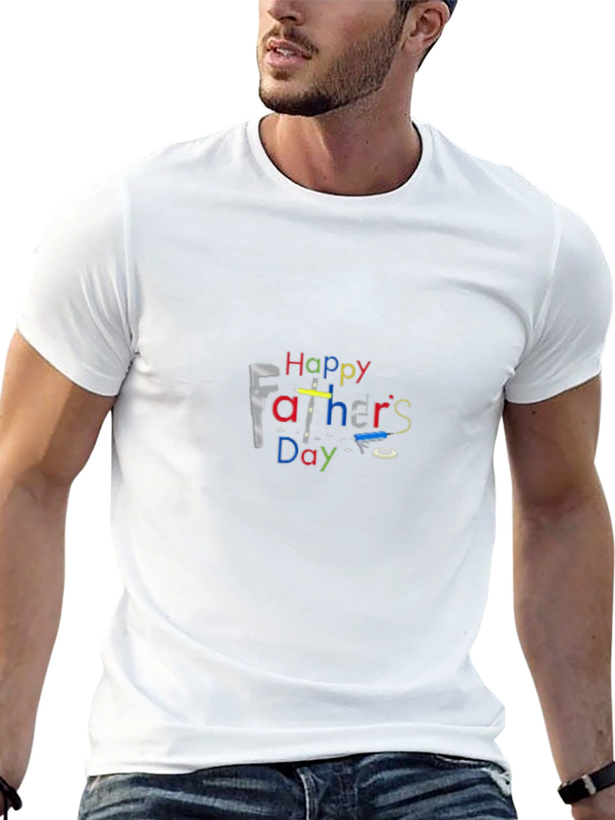 Happy Fathers Day Black T-Shirt