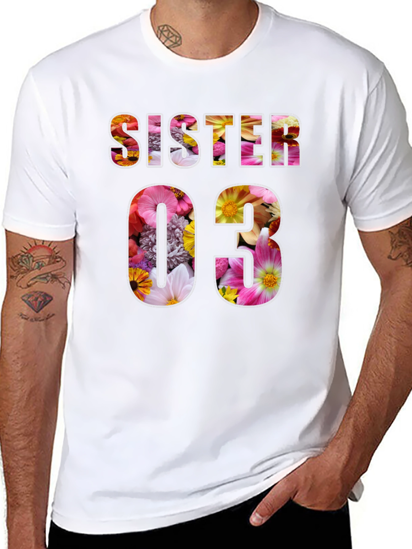 Floral Sister 03 Graphic T-Shirt