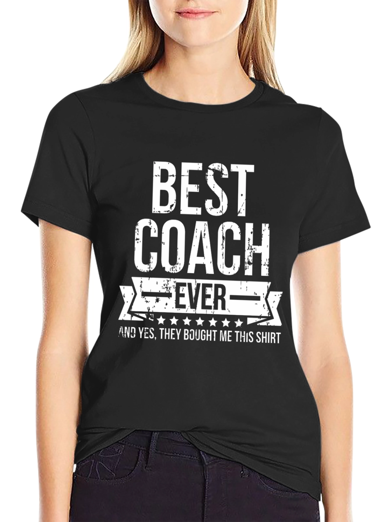 Best Coach Ever Graphic Tee - Funny Gift
