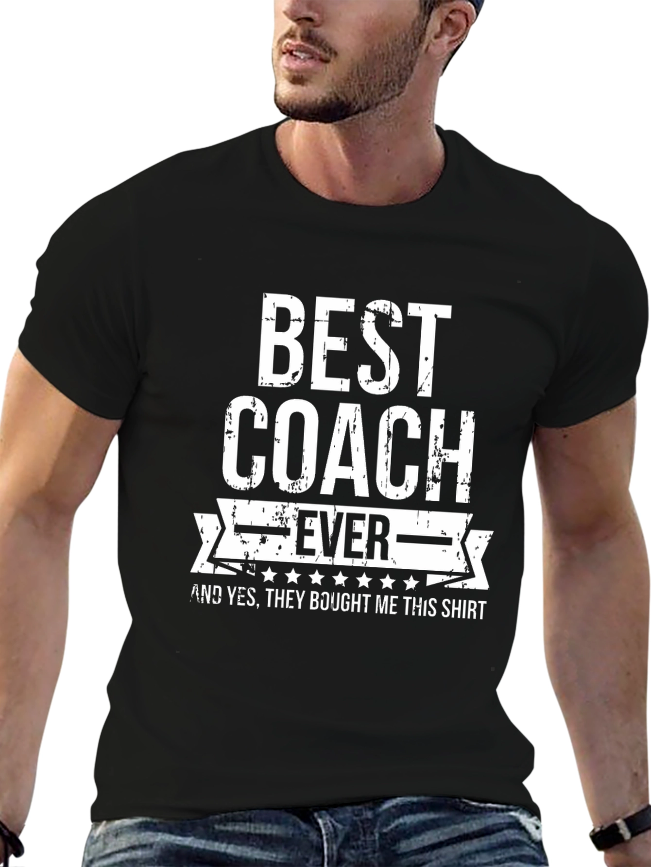 Best Coach Ever Graphic Tee - Funny Gift