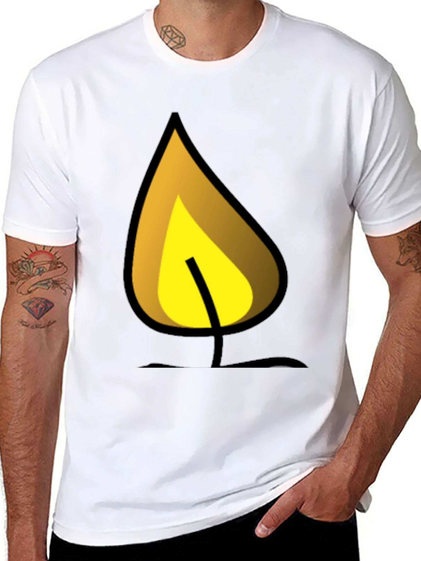 Leaf Graphic Black Tee