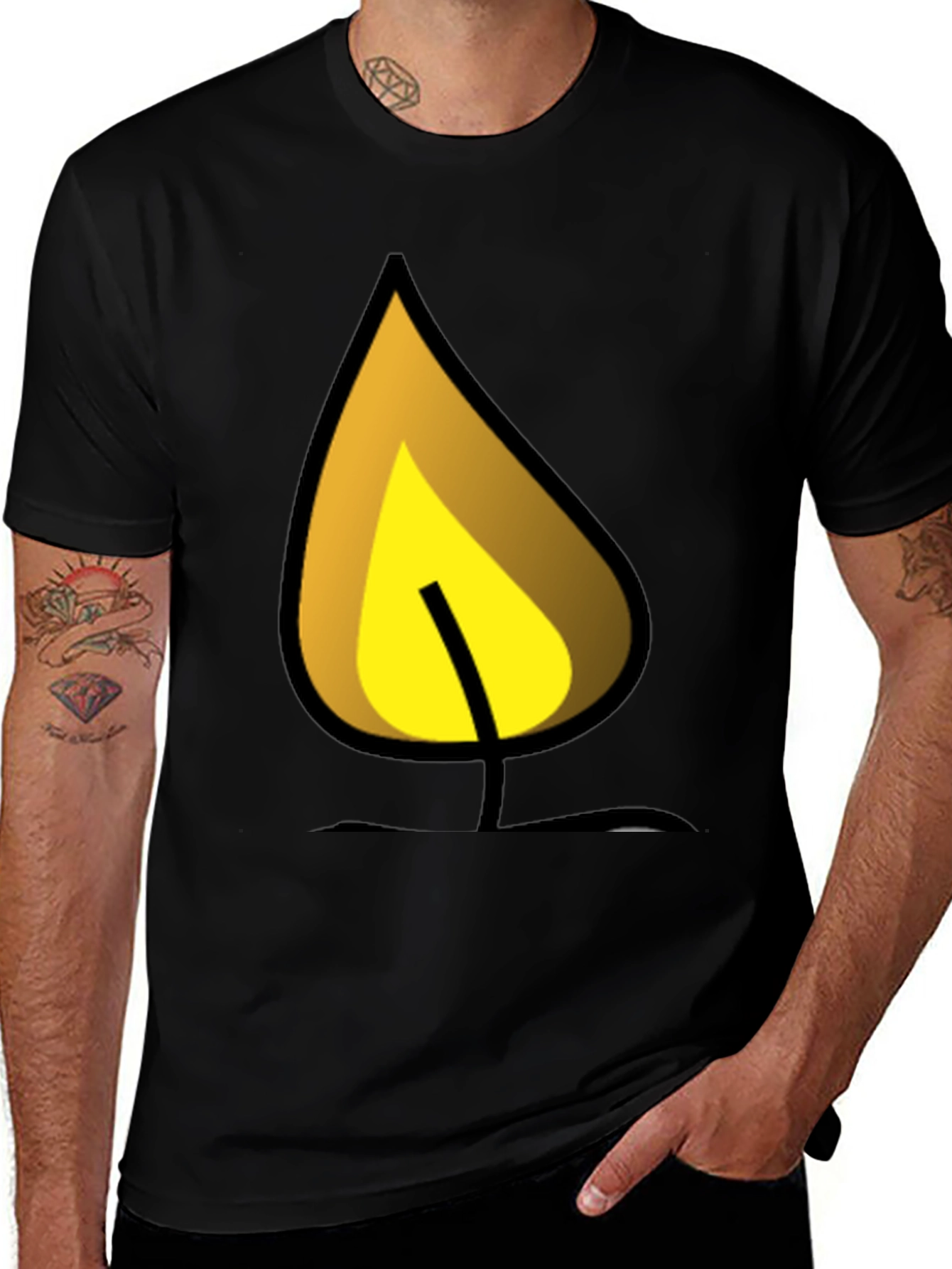 Leaf Graphic Black Tee