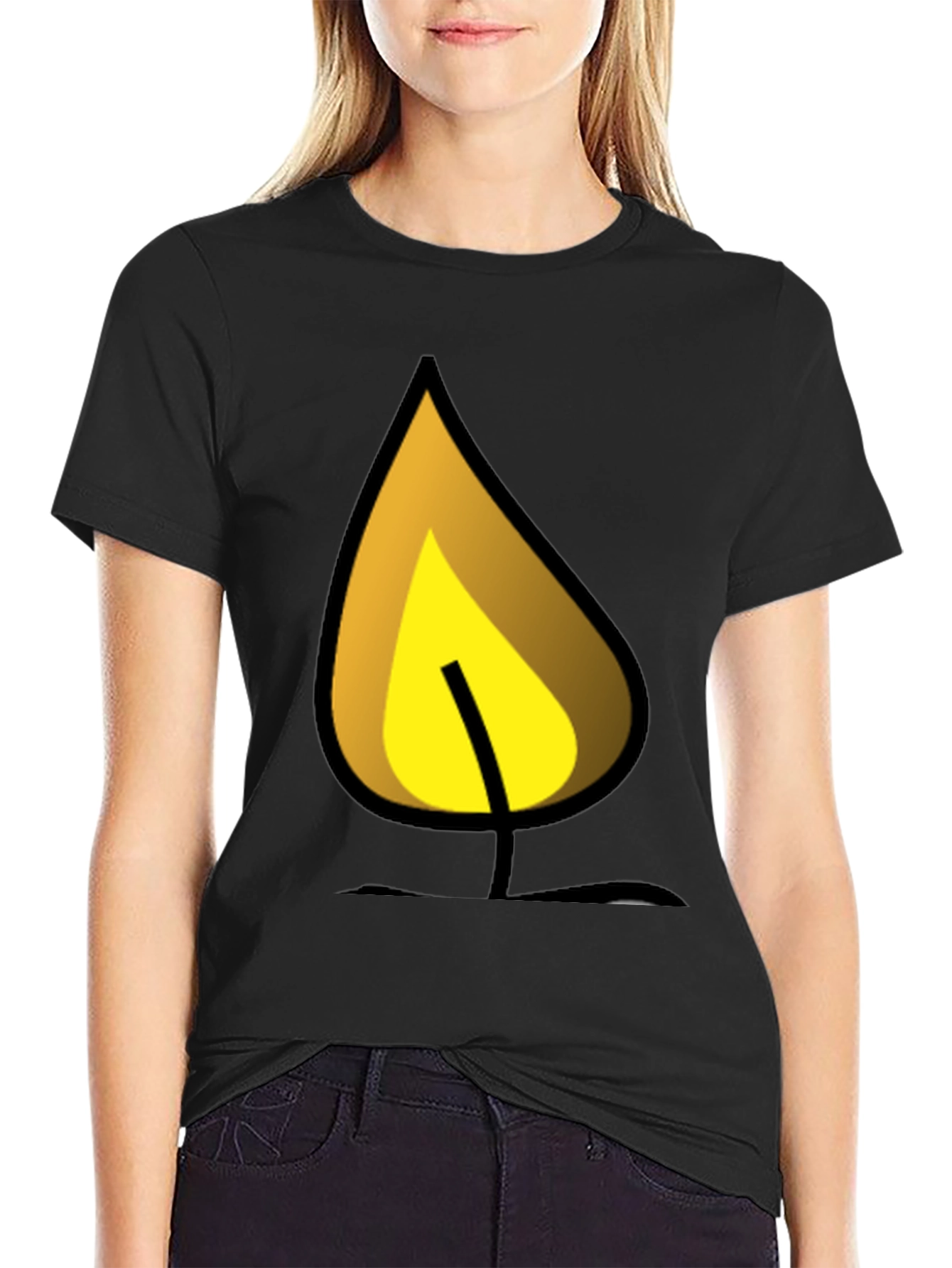 Leaf Graphic Black Tee