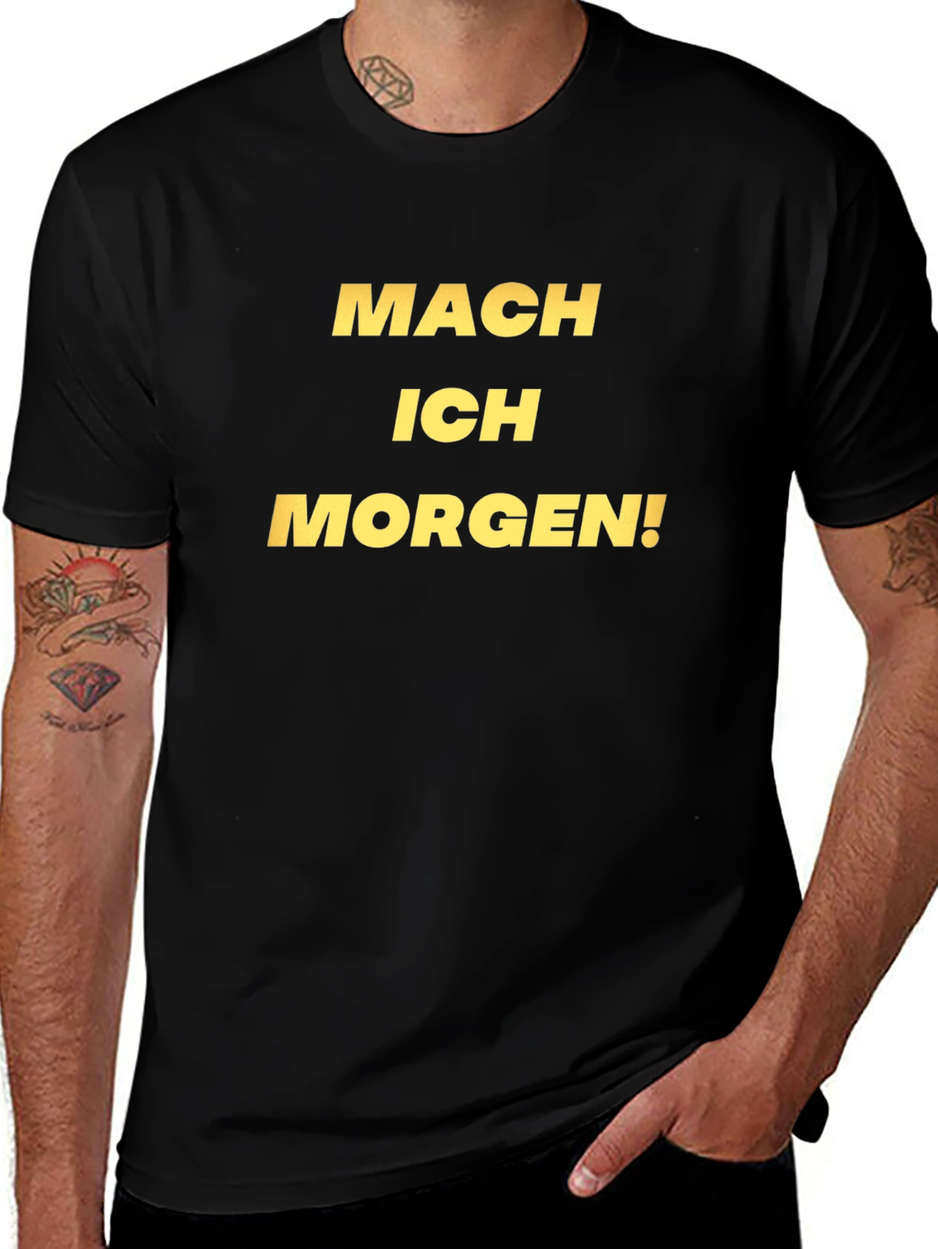 Mach Ich Morgen! Black Graphic Tee