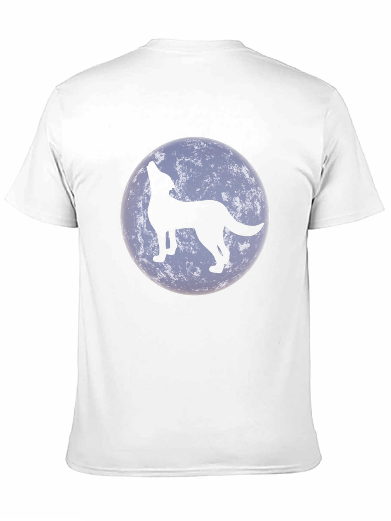 Wolf Howling at Moon Black T-Shirt