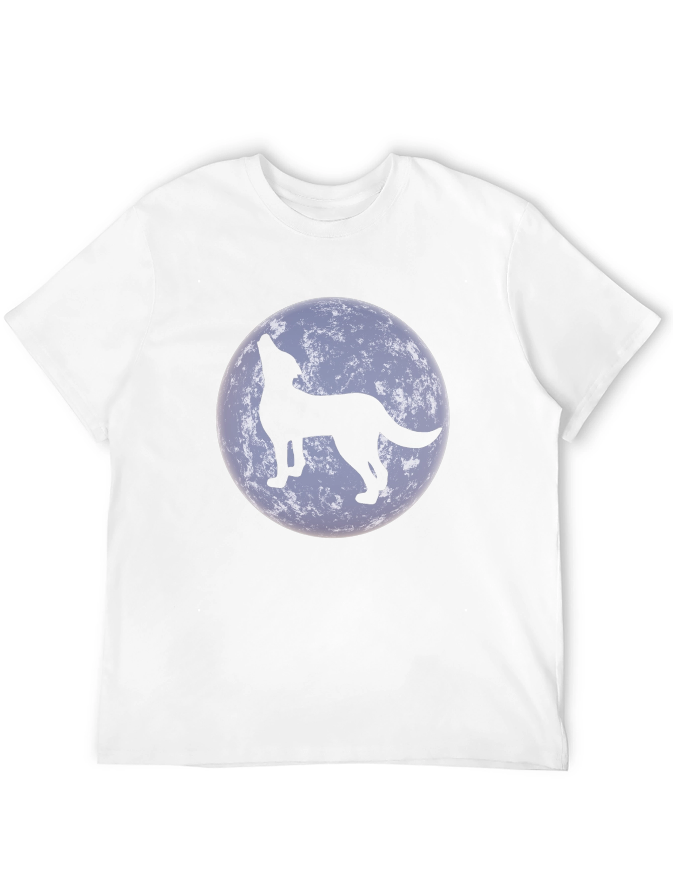 Wolf Howling at Moon Black T-Shirt