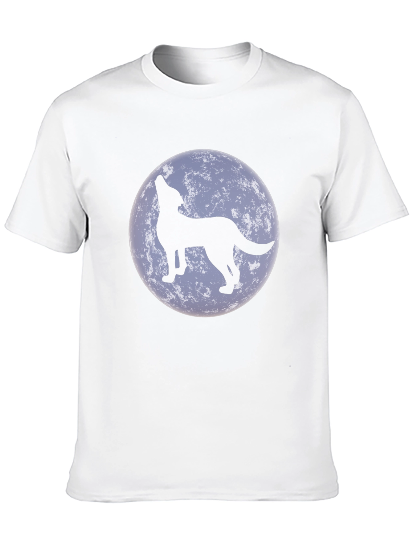 Wolf Howling at Moon Black T-Shirt