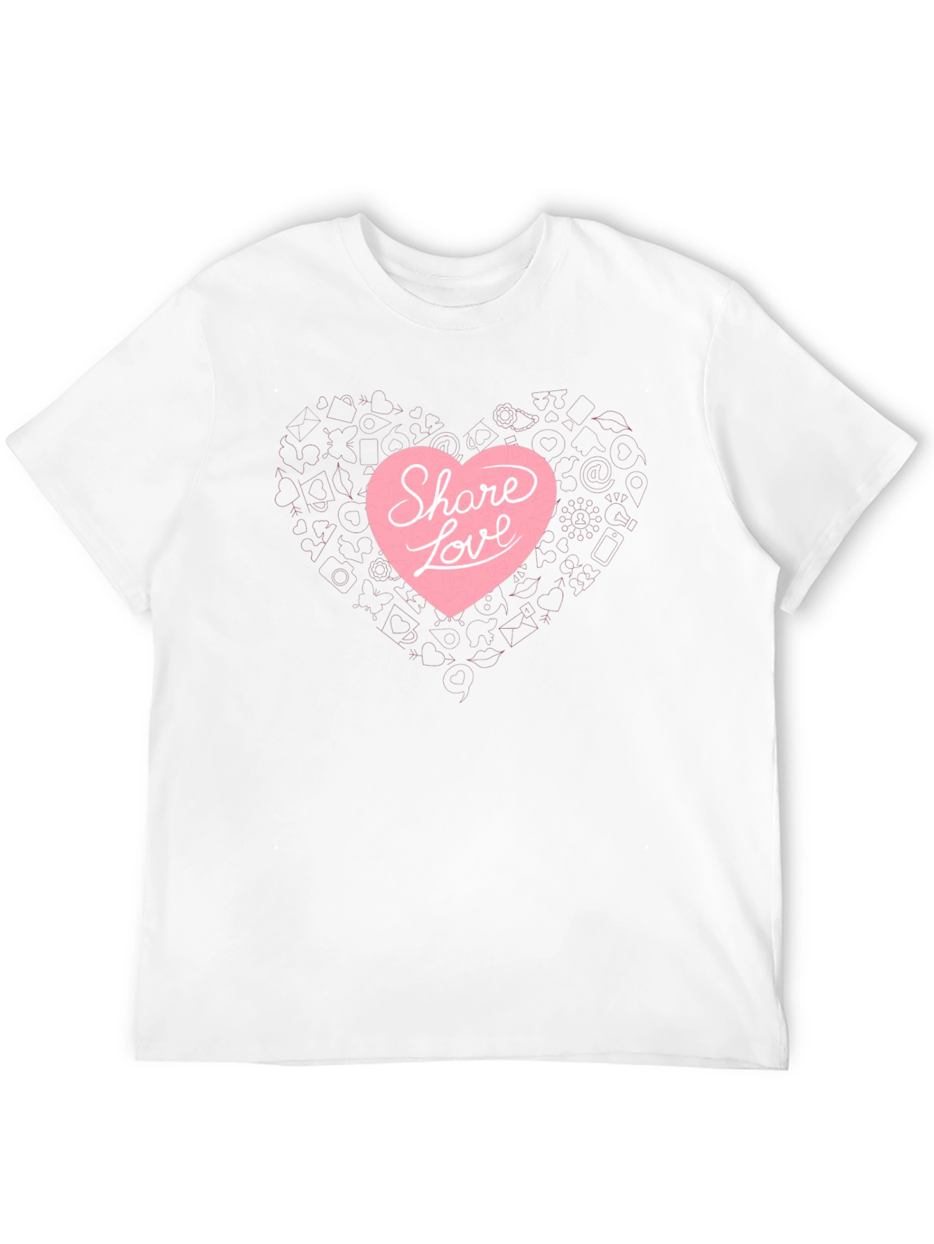 Share Love Black Graphic Tee