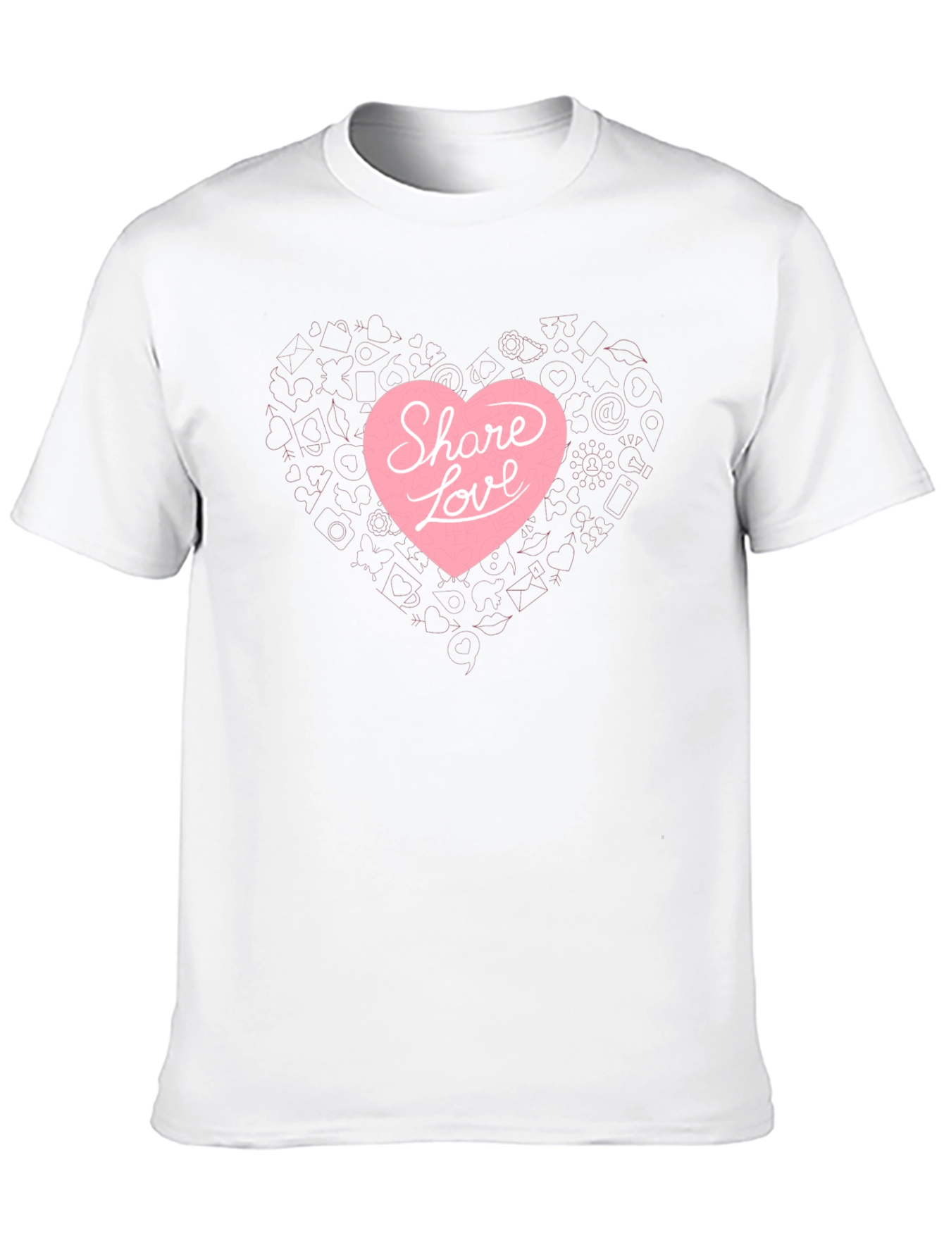 Share Love Black Graphic Tee