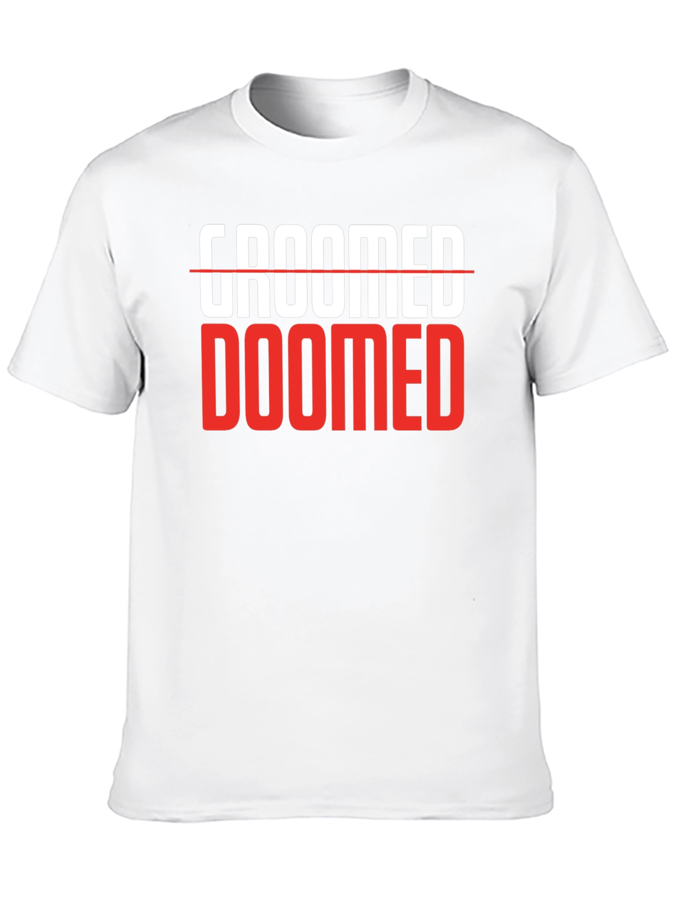 Groomed Doomed Graphic T-Shirt Black Cotton Blend
