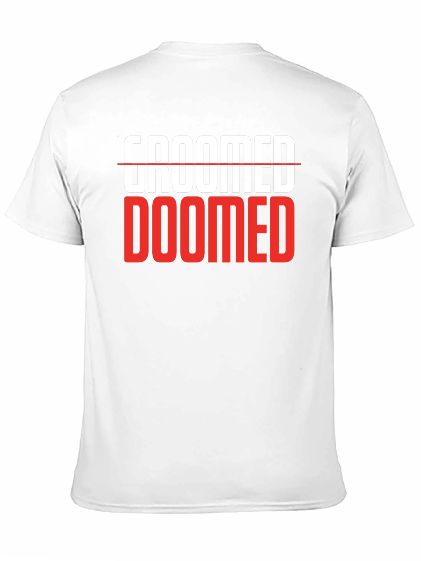Groomed Doomed Graphic T-Shirt Black Cotton Blend