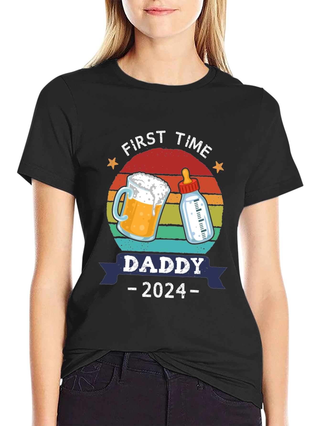 First Time Daddy 2024 T-Shirt - New Dad Gift