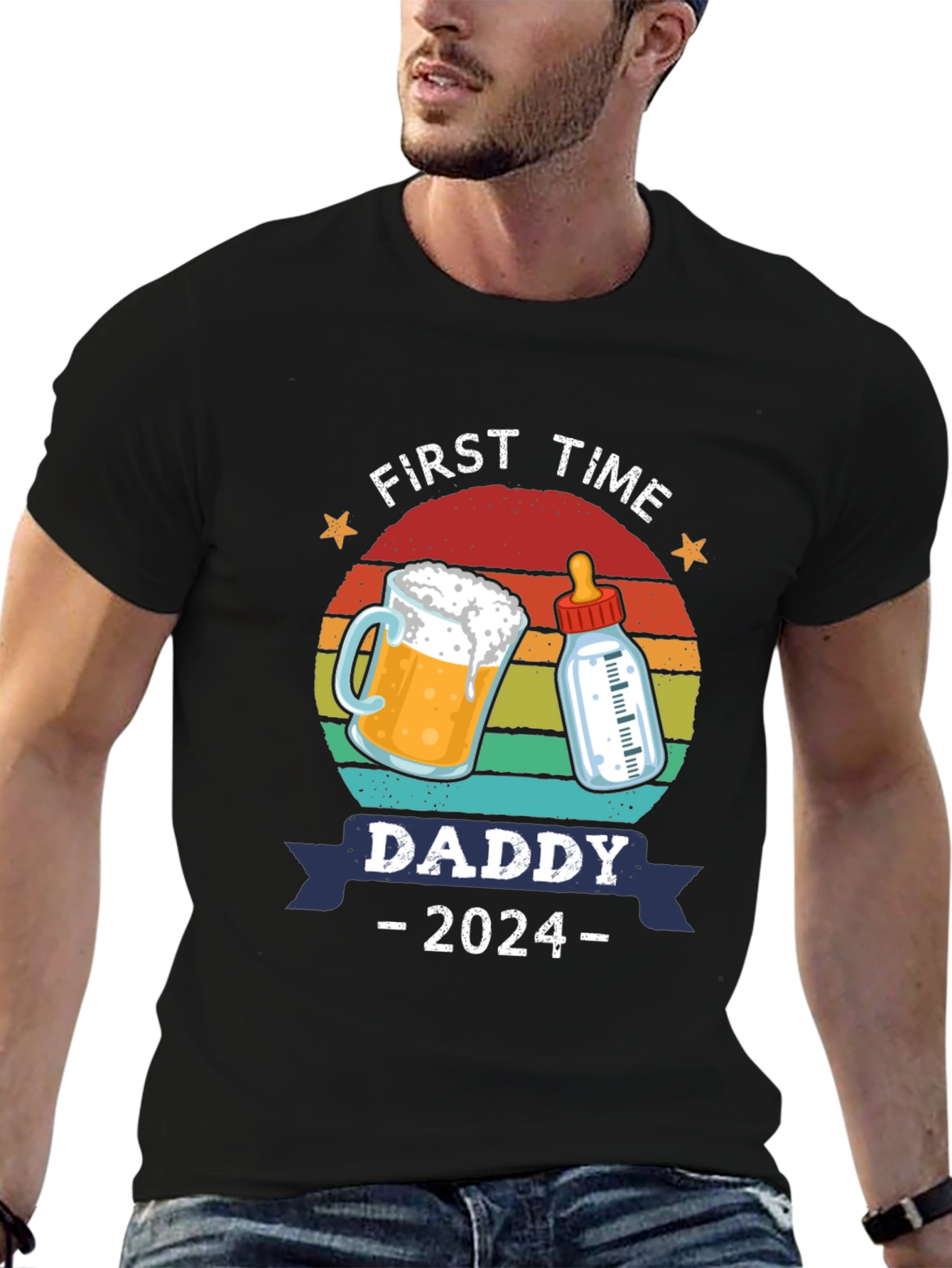 First Time Daddy 2024 T-Shirt - New Dad Gift