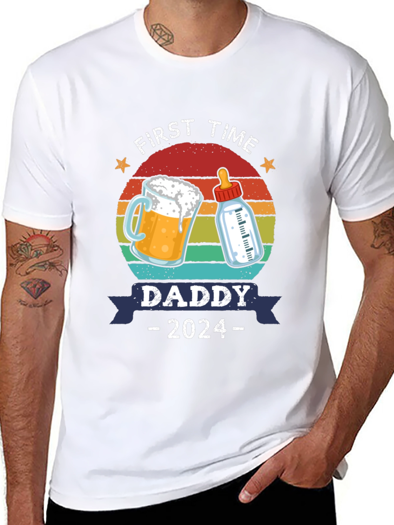 First Time Daddy 2024 T-Shirt - New Dad Gift
