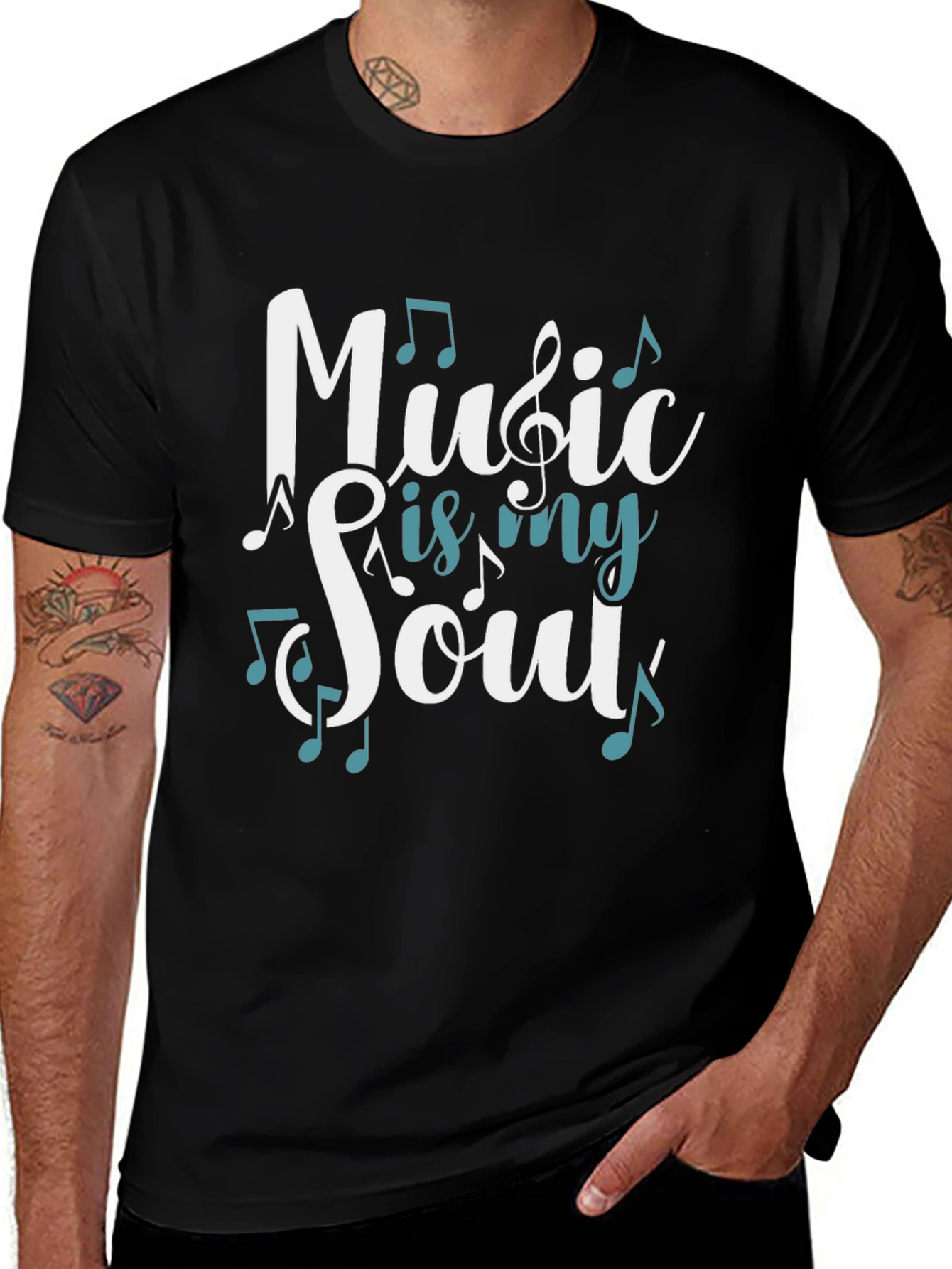 Music is my Soul T-Shirt - Casual Graphic Tee