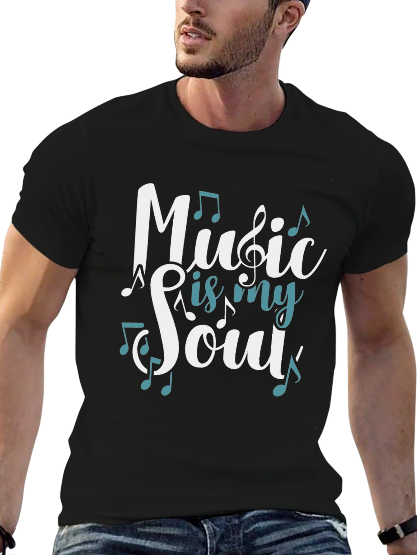 Music is my Soul T-Shirt - Casual Graphic Tee