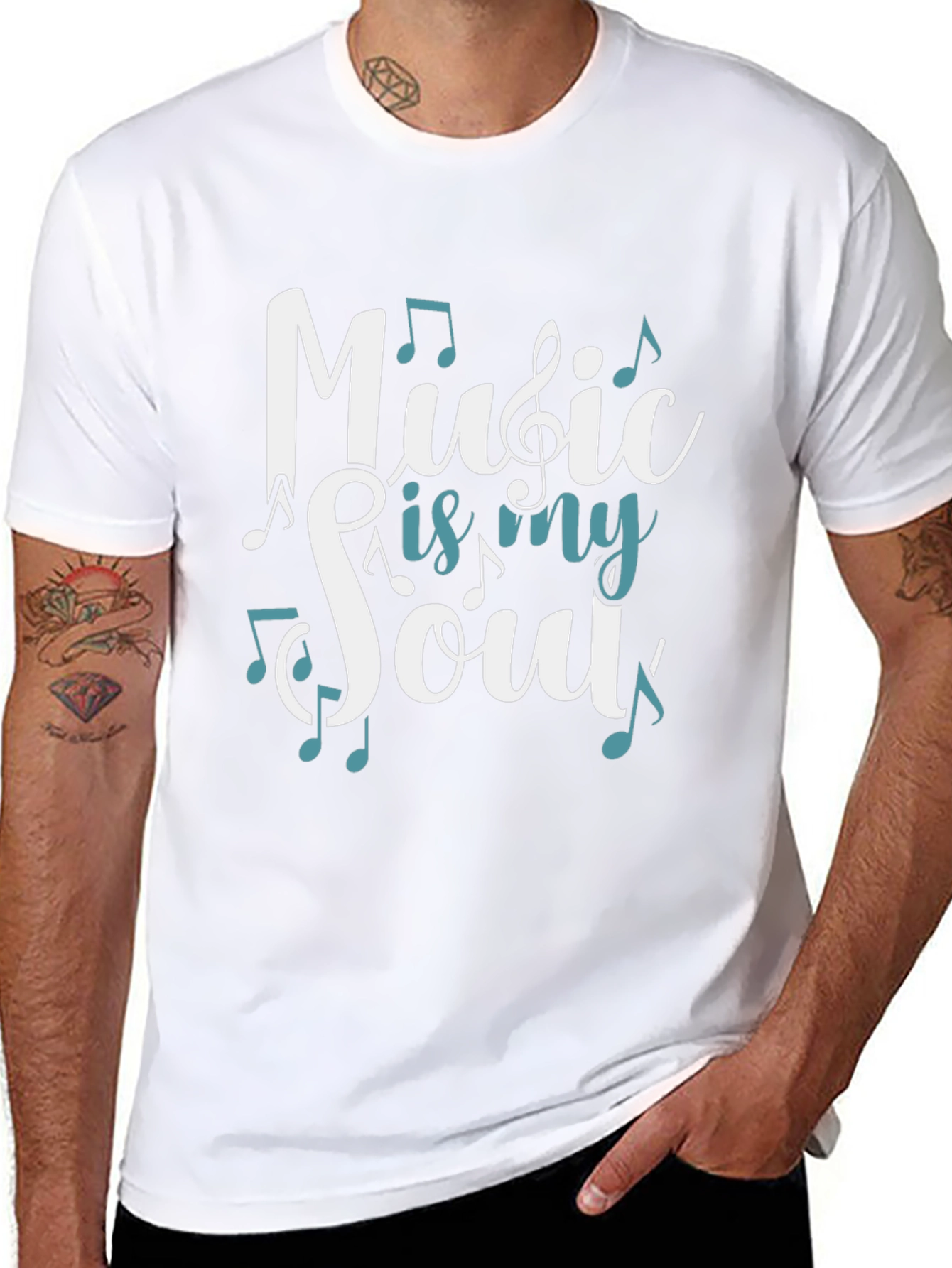 Music is my Soul T-Shirt - Casual Graphic Tee