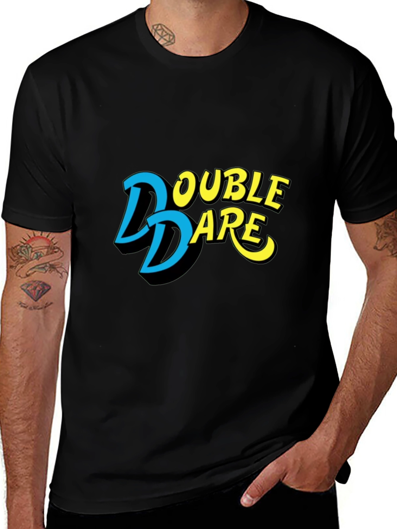 Double Dare Retro Tee - Black T-Shirt