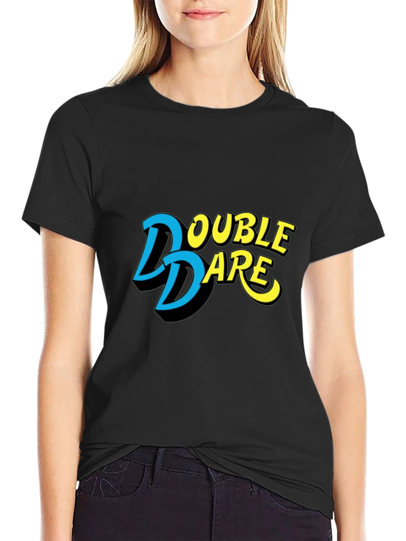 Double Dare Retro Tee - Black T-Shirt