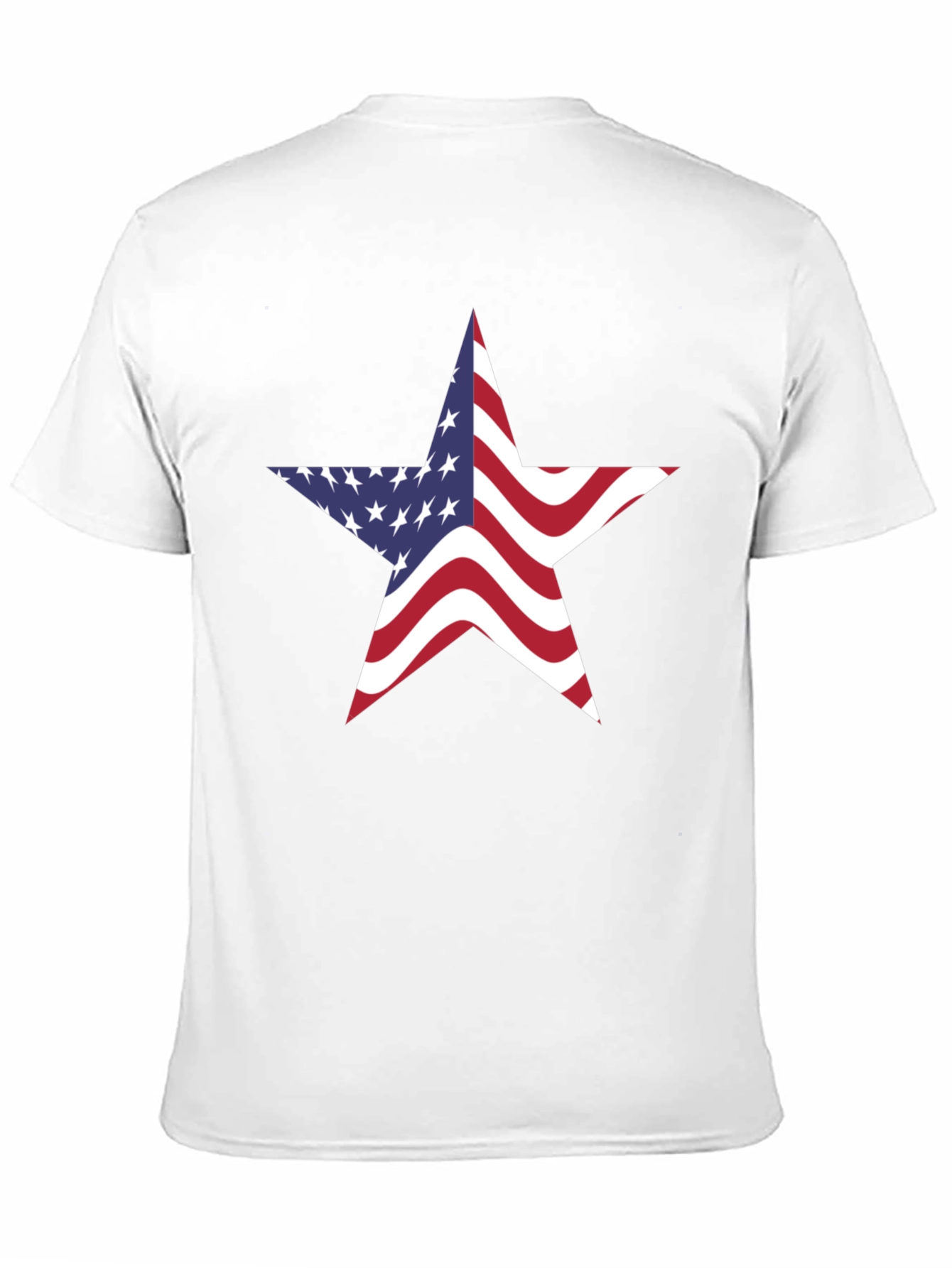 American Flag Star Graphic Black T-Shirt