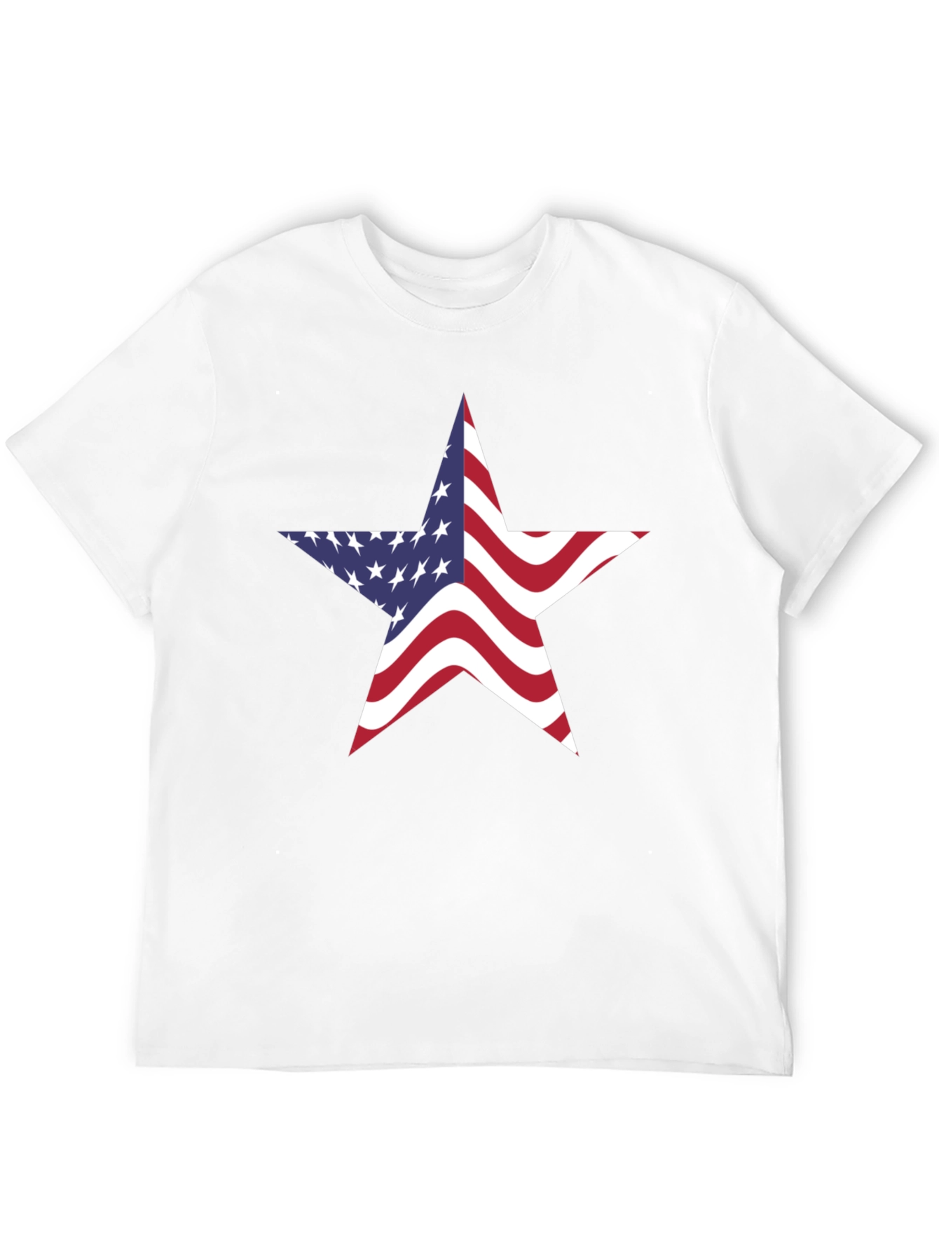American Flag Star Graphic Black T-Shirt