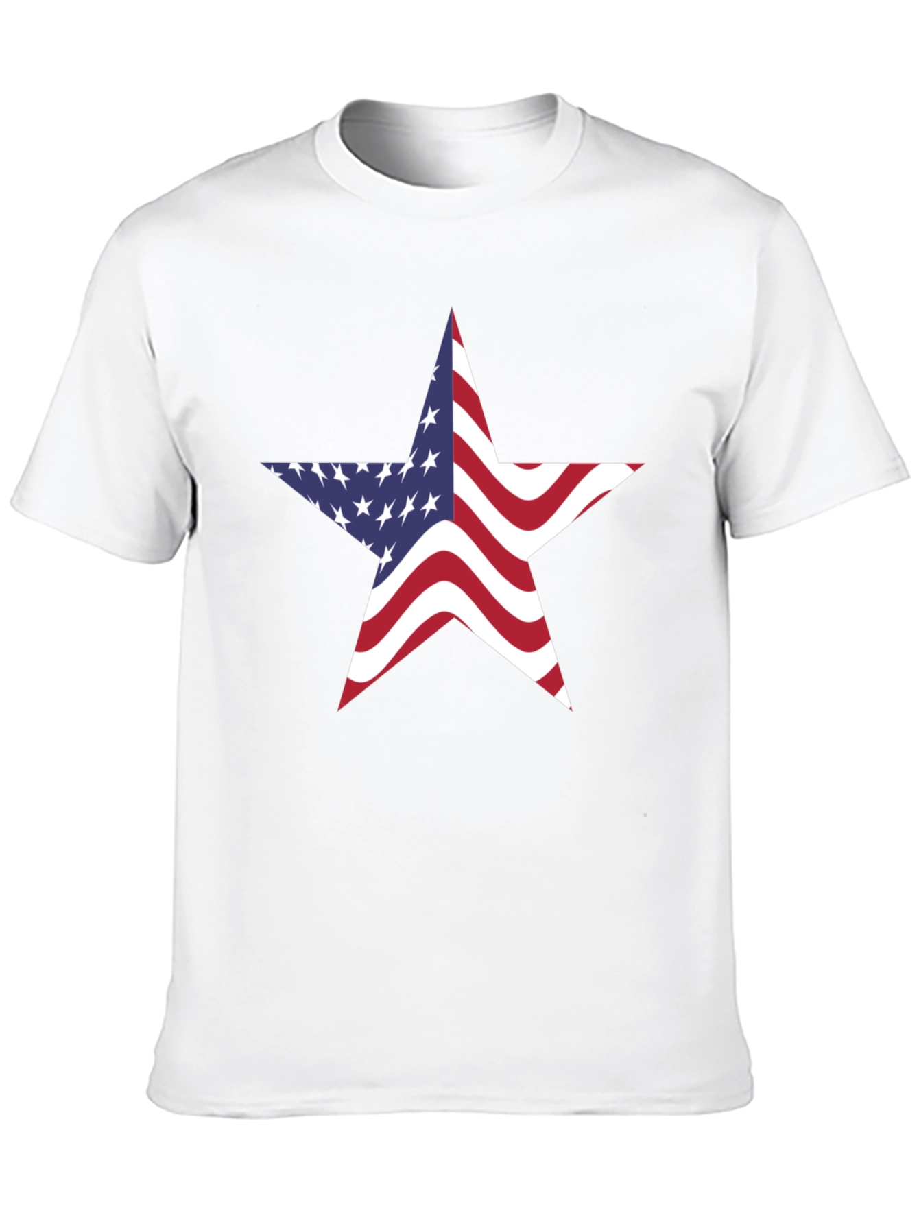 American Flag Star Graphic Black T-Shirt