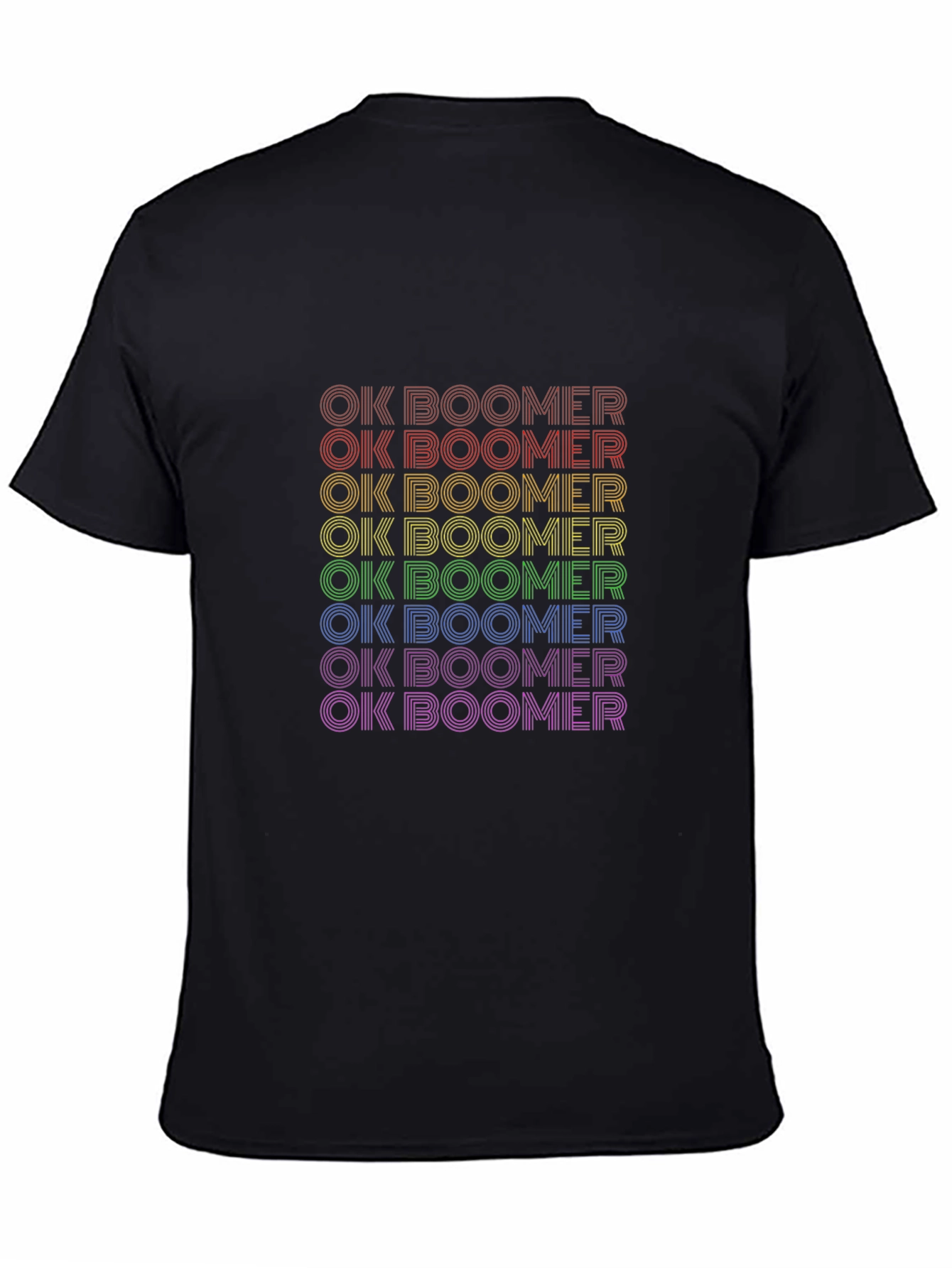 OK Boomer Rainbow Tee - Trendy Slogan T-Shirt