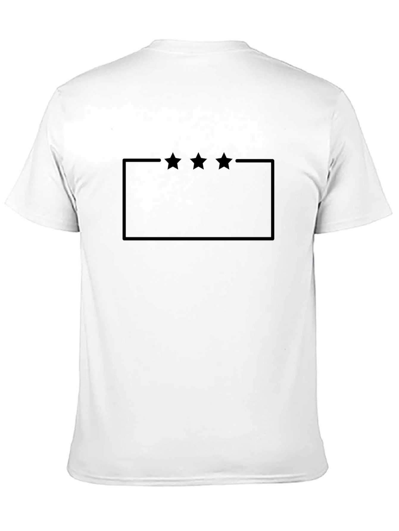 Mens Black Graphic Tee - Starry Rectangle Design