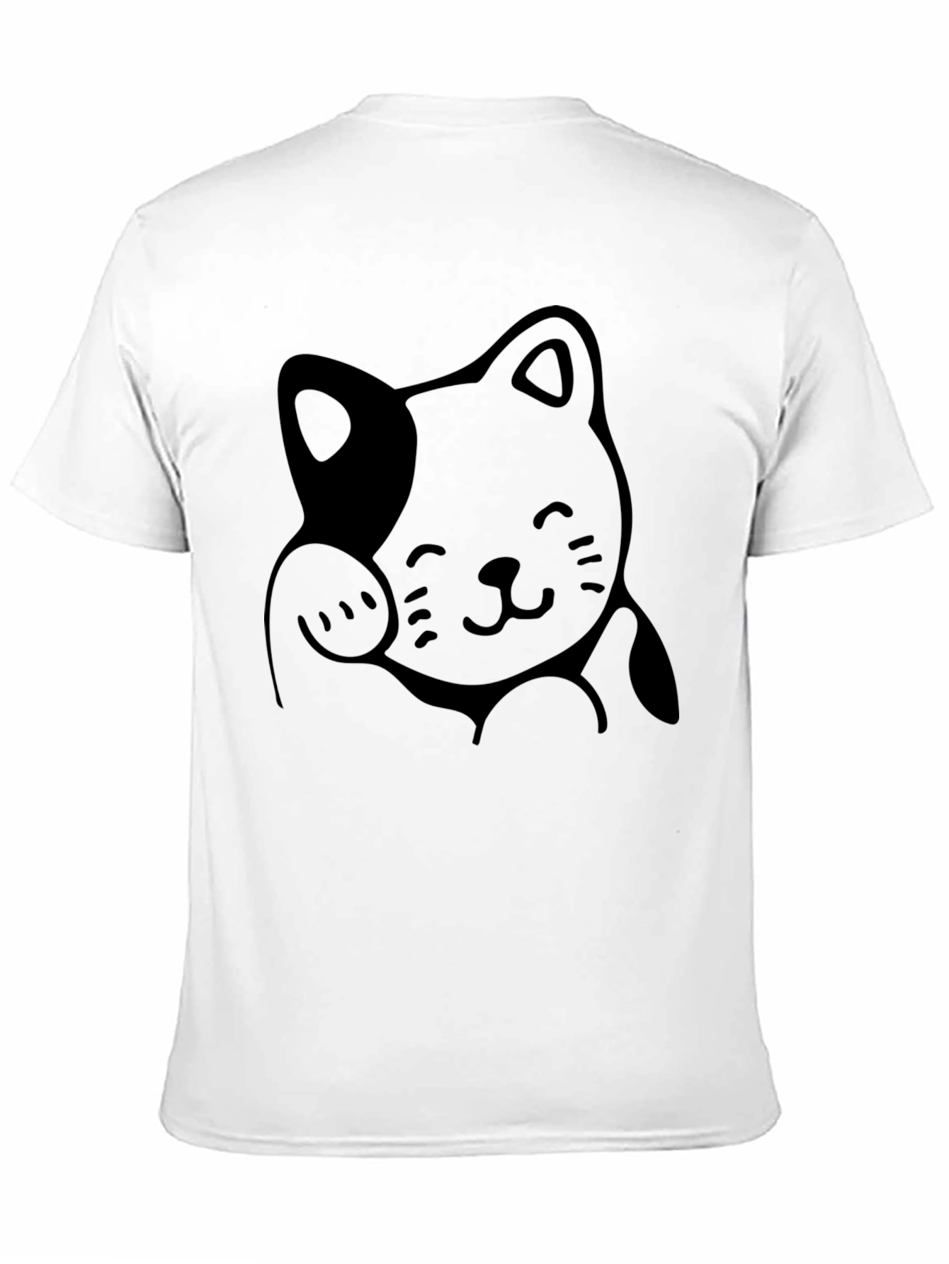 Cute Cat Graphic T-Shirt - Unisex Black Tee