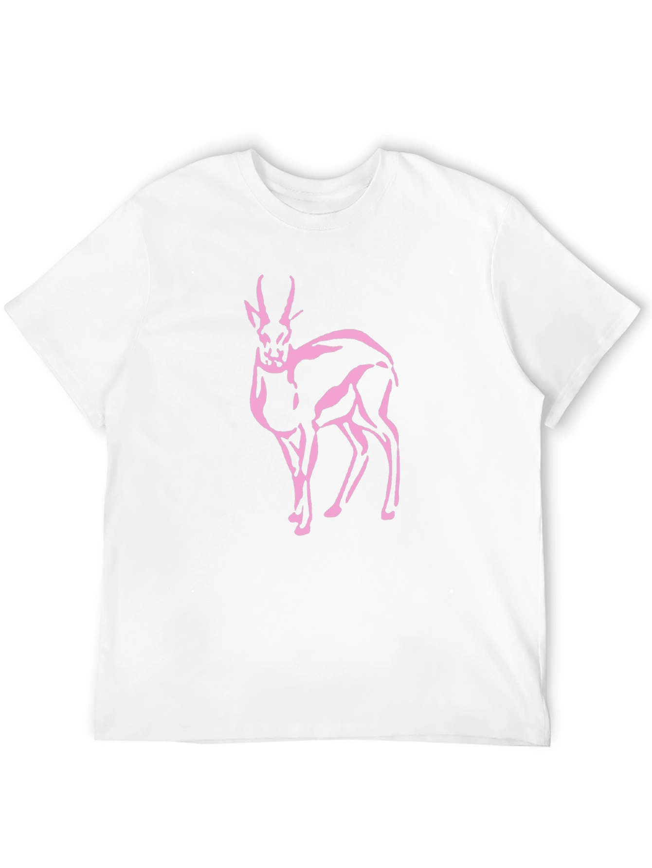 Pink Gazelle Black T-Shirt
