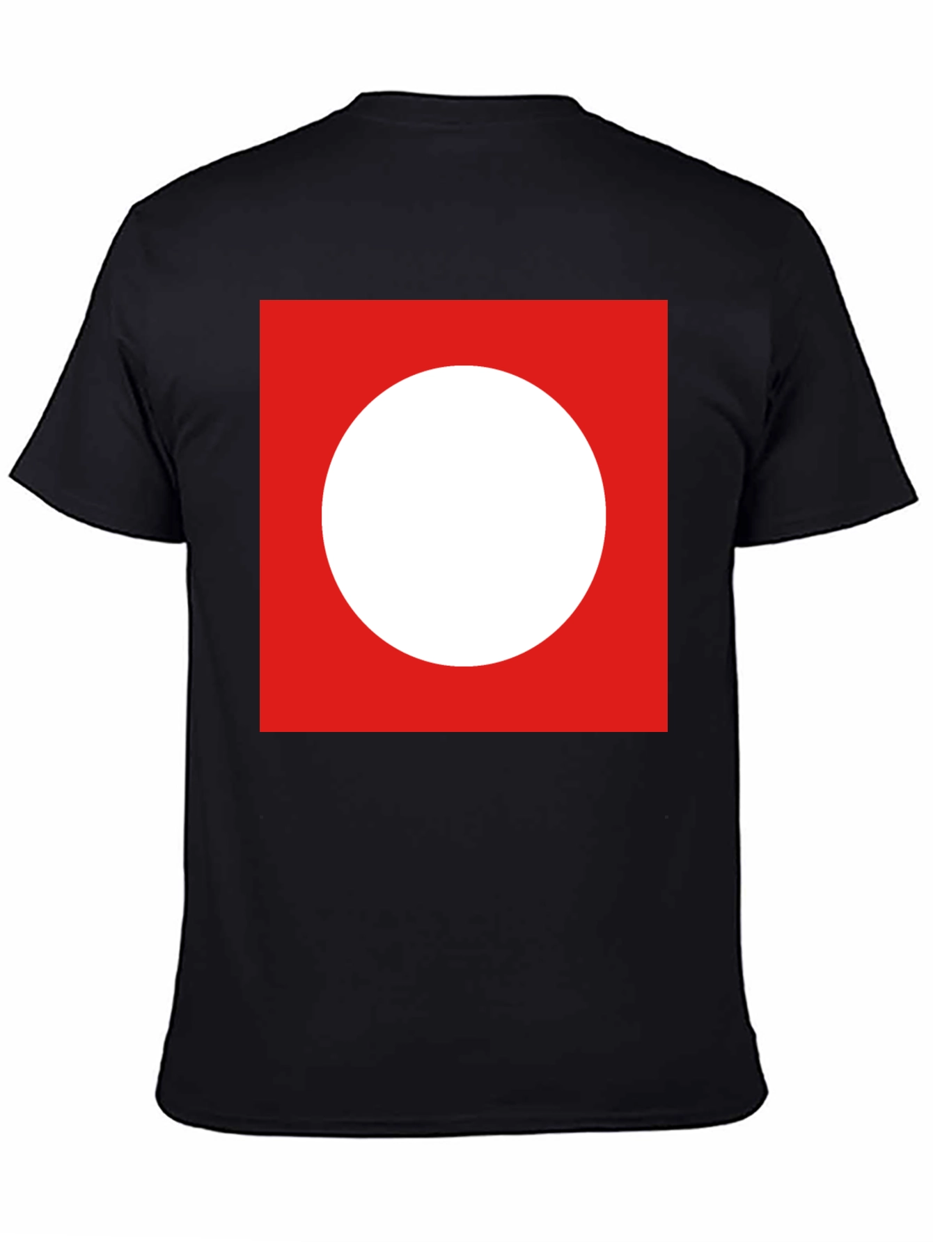 Red Square White Circle Graphic Tee
