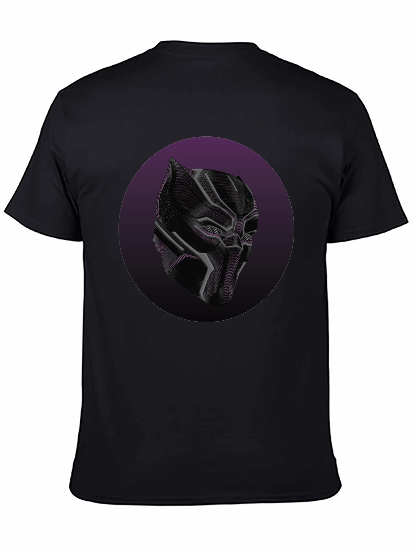 Black Panther Mask Graphic Tee - Cool Superhero Style