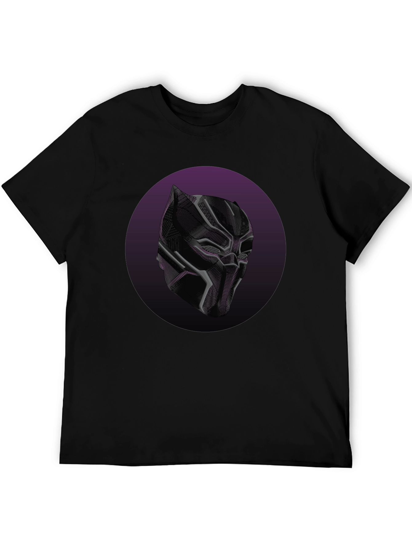 Black Panther Mask Graphic Tee - Cool Superhero Style