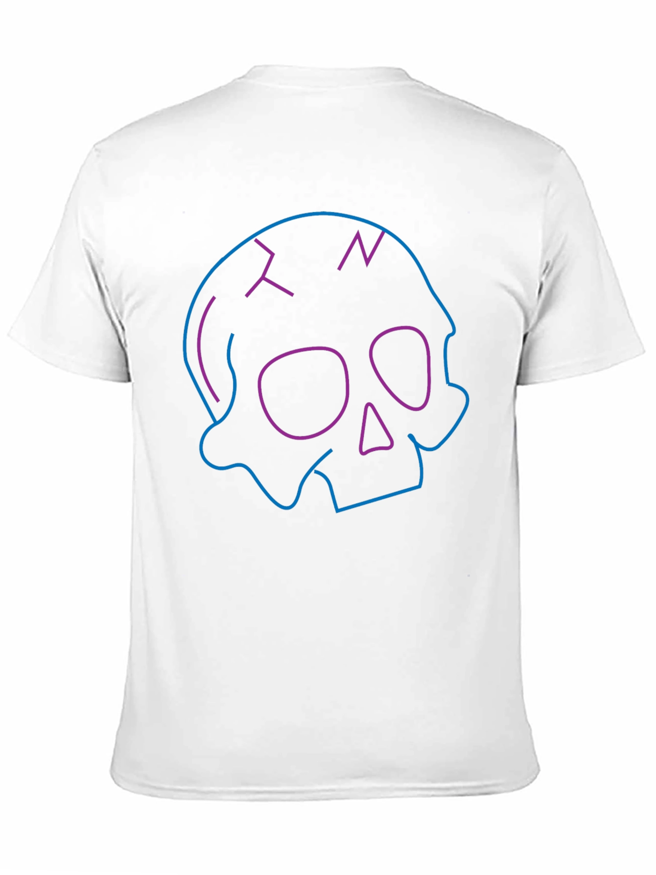 Neon Skull Graphic Black T-Shirt