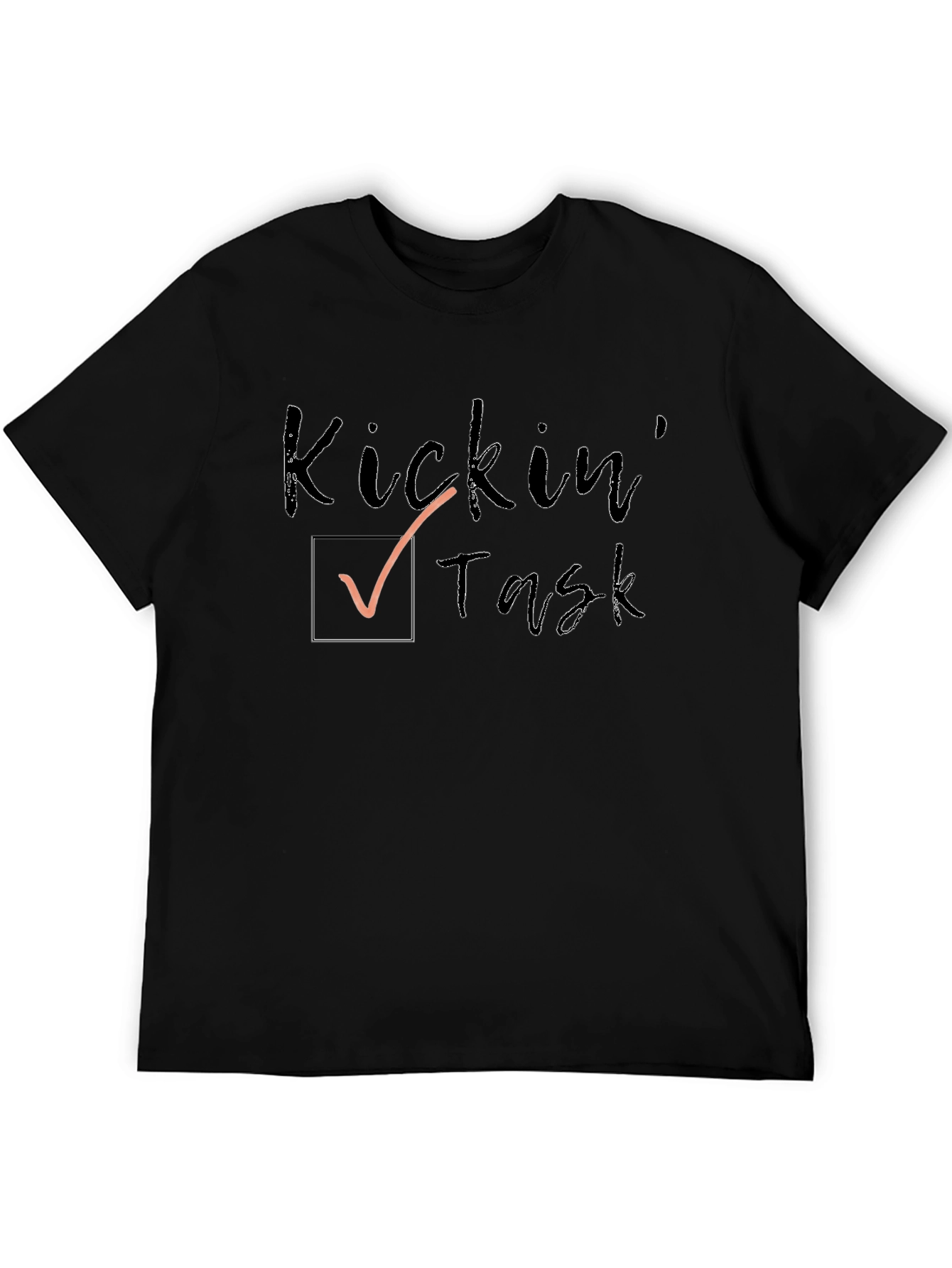Kicking Task T-Shirt - Black Cotton Tee